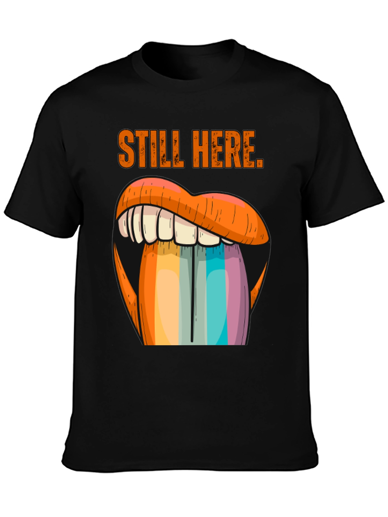 Still Here Graphic Tee - Rainbow Tongue