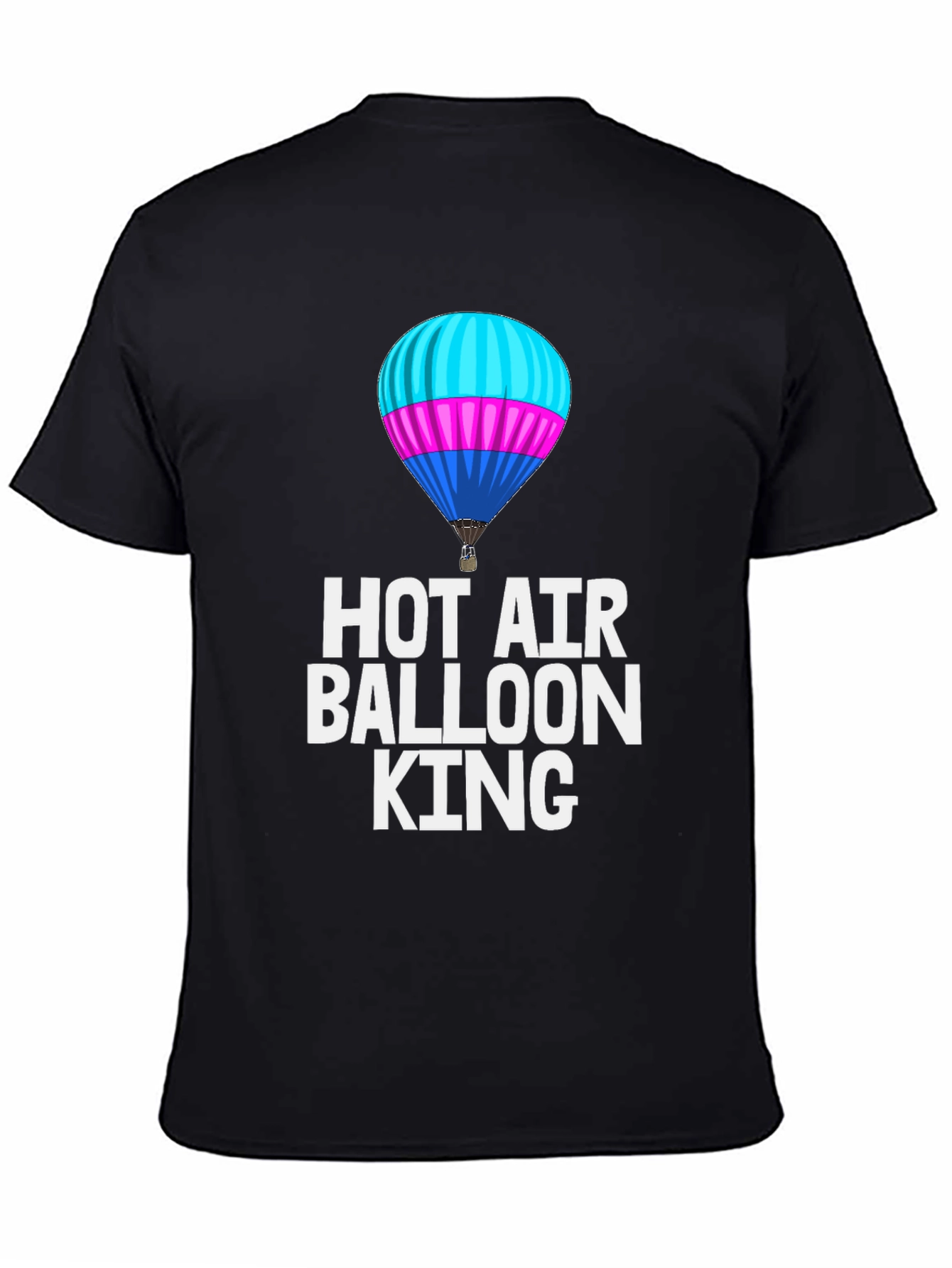 Hot Air Balloon King Black T-Shirt