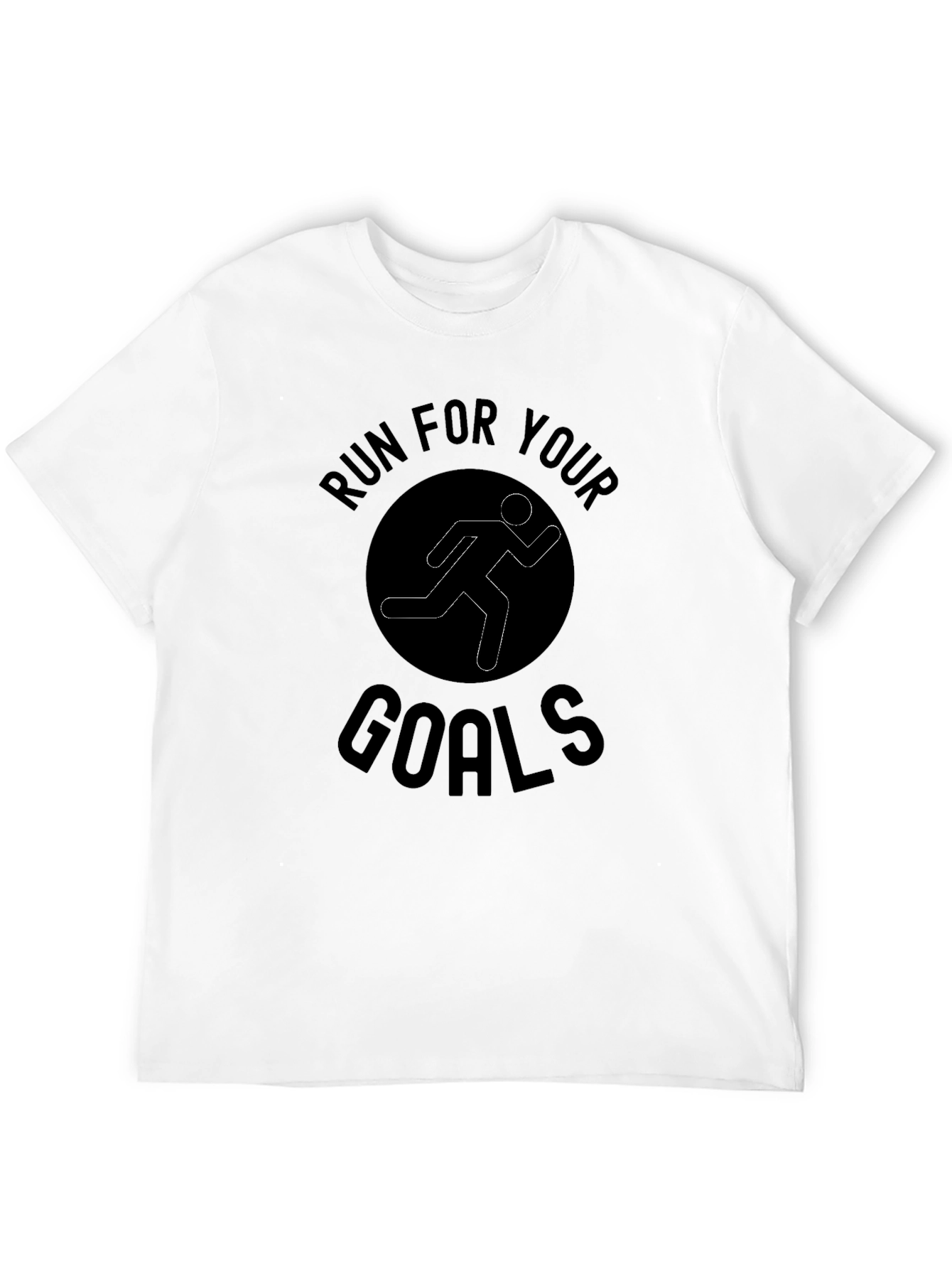 Run For Your Goals Black Graphic Tee