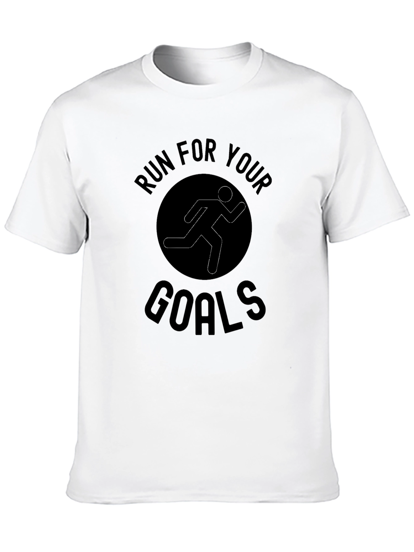 Run For Your Goals Black Graphic Tee