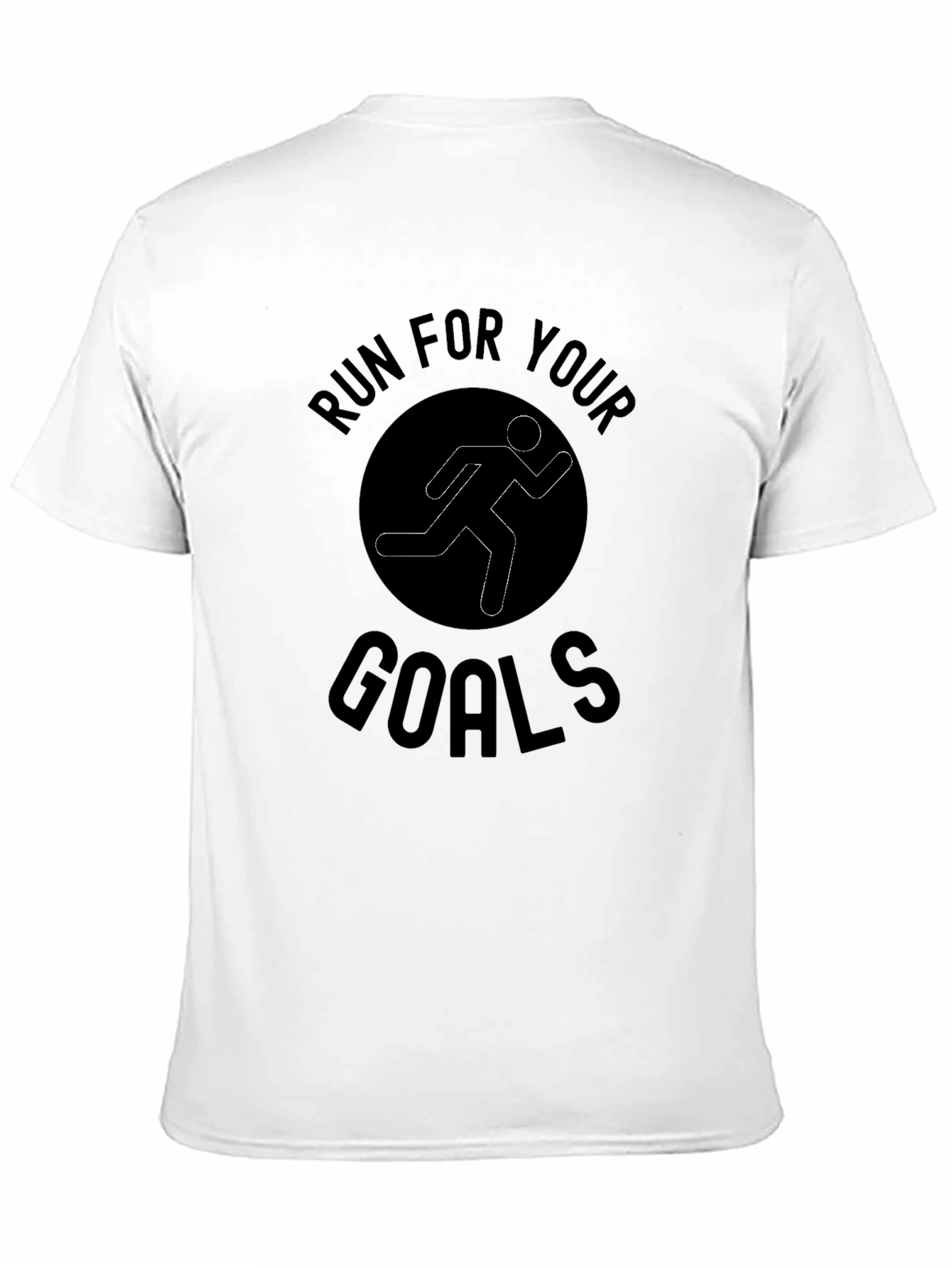 Run For Your Goals Black Graphic Tee