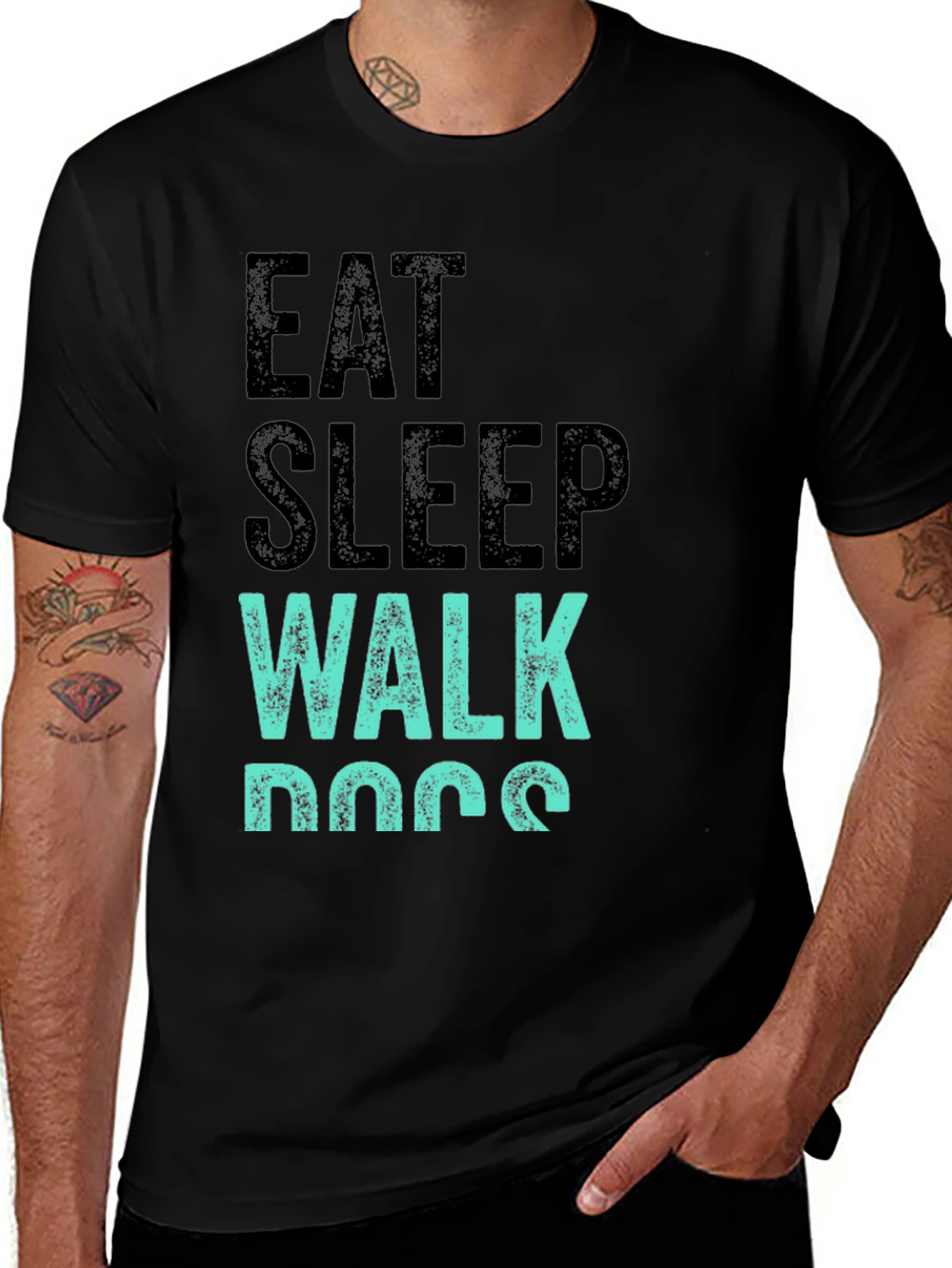 Eat Sleep Walk Dogs Graphic Tee