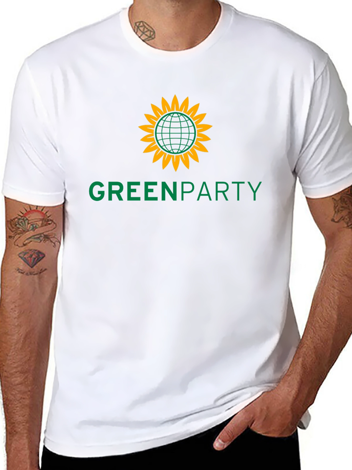 Green Party Graphic T-Shirt - Organic Cotton Blend