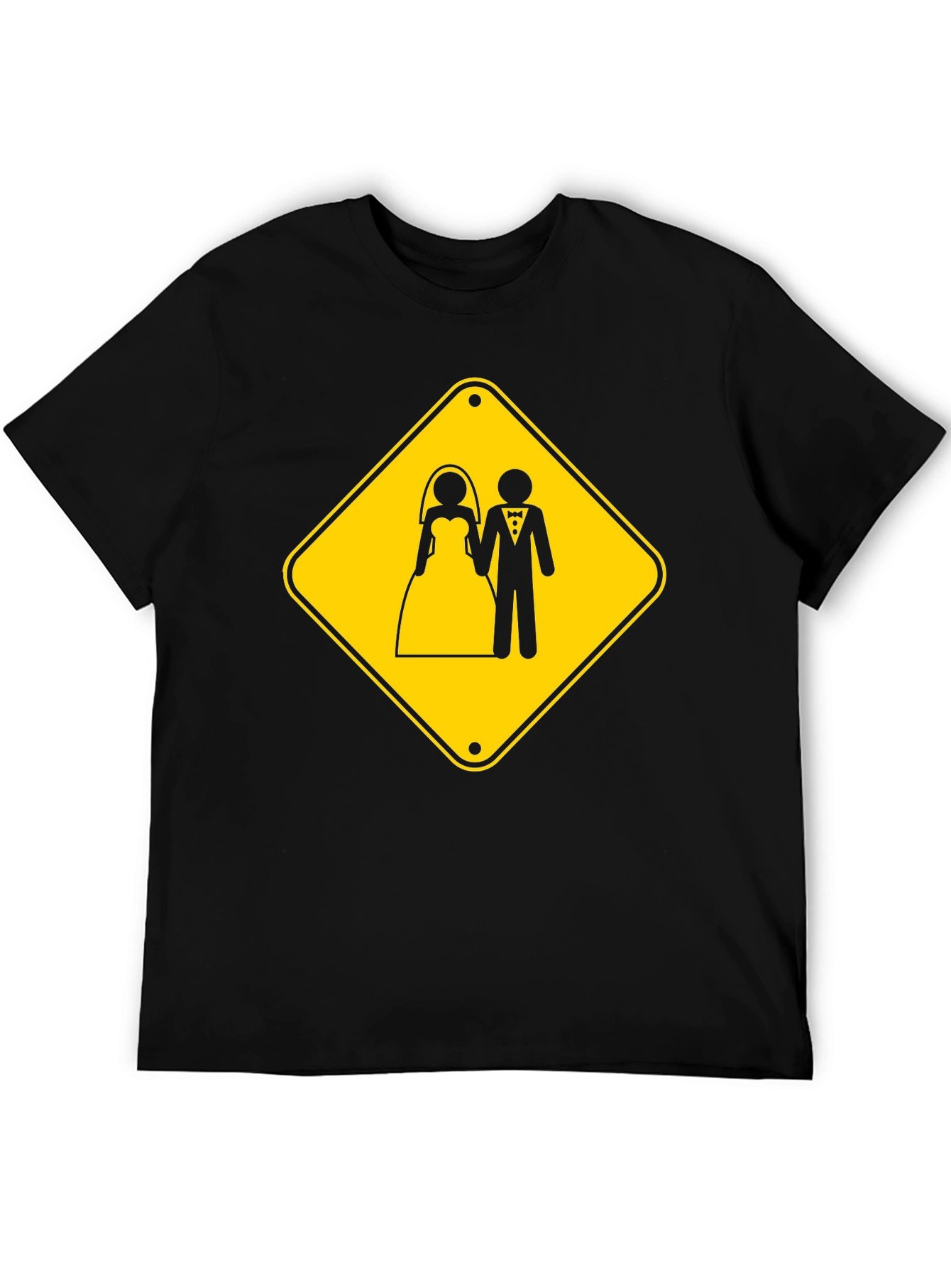 Wedding Ahead Black Graphic T-Shirt