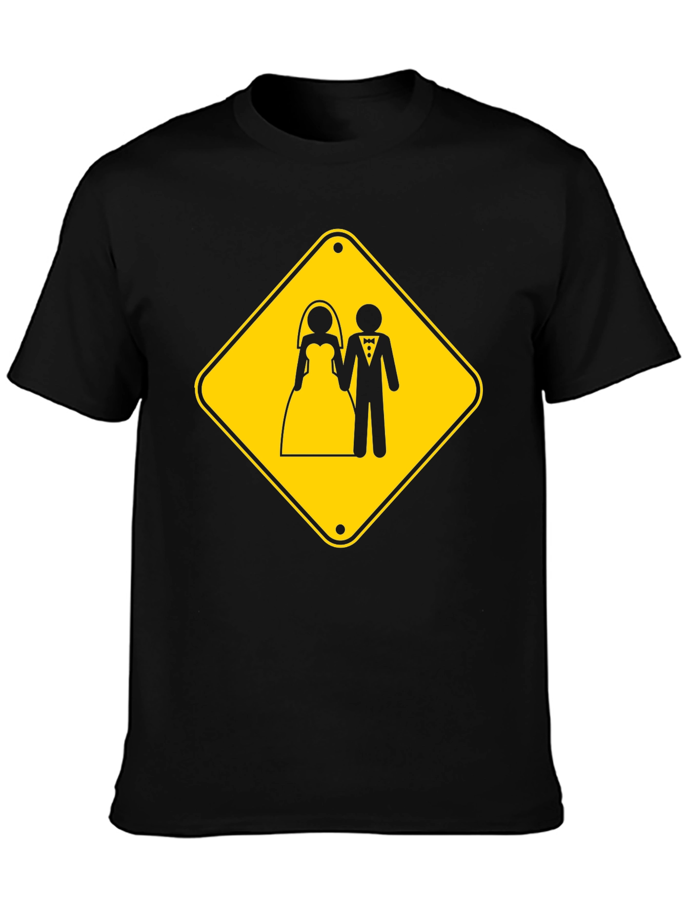 Wedding Ahead Black Graphic T-Shirt