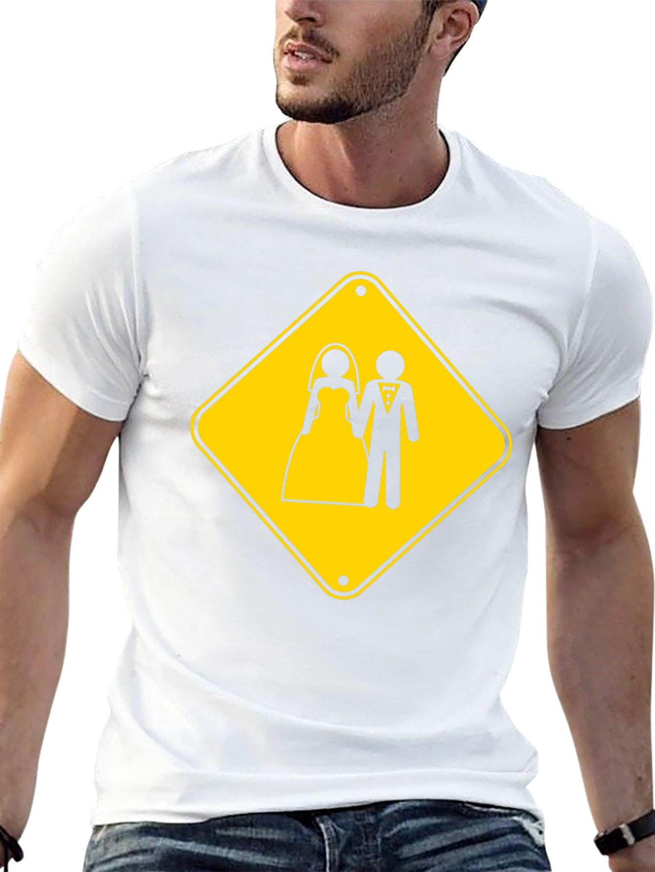 Wedding Ahead Black Graphic T-Shirt
