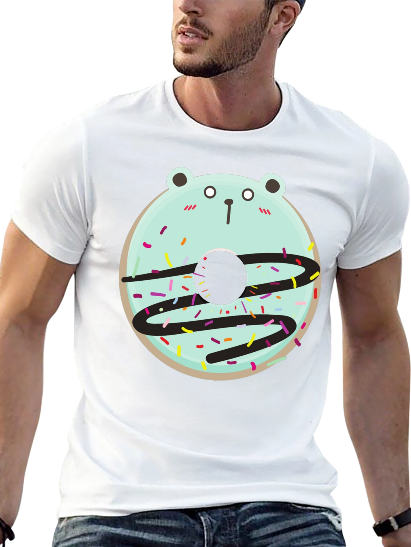 Bear Donut Graphic Tee - Cute and Fun Design!