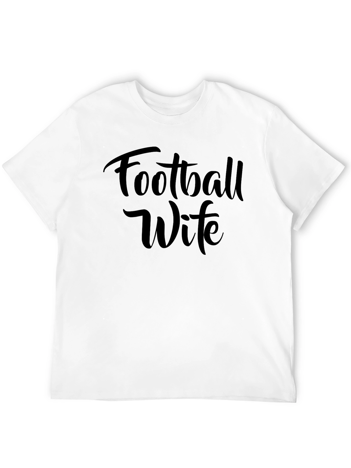 Football Wife T-Shirt - Black Crew Neck Tee