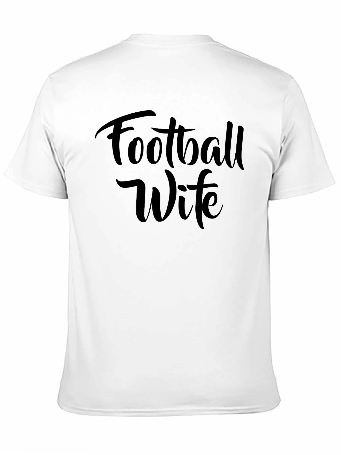 Football Wife T-Shirt - Black Crew Neck Tee