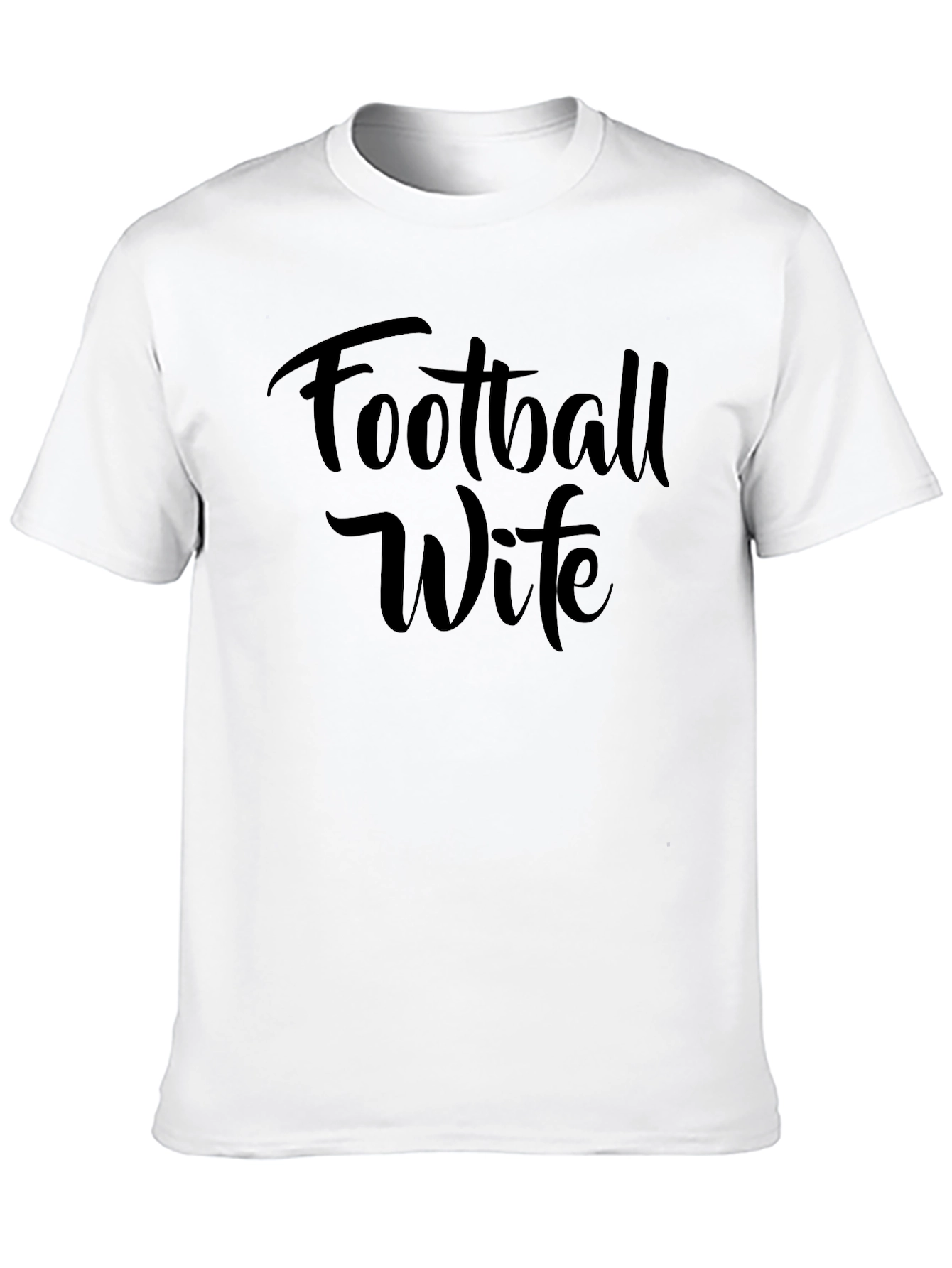 Football Wife T-Shirt - Black Crew Neck Tee