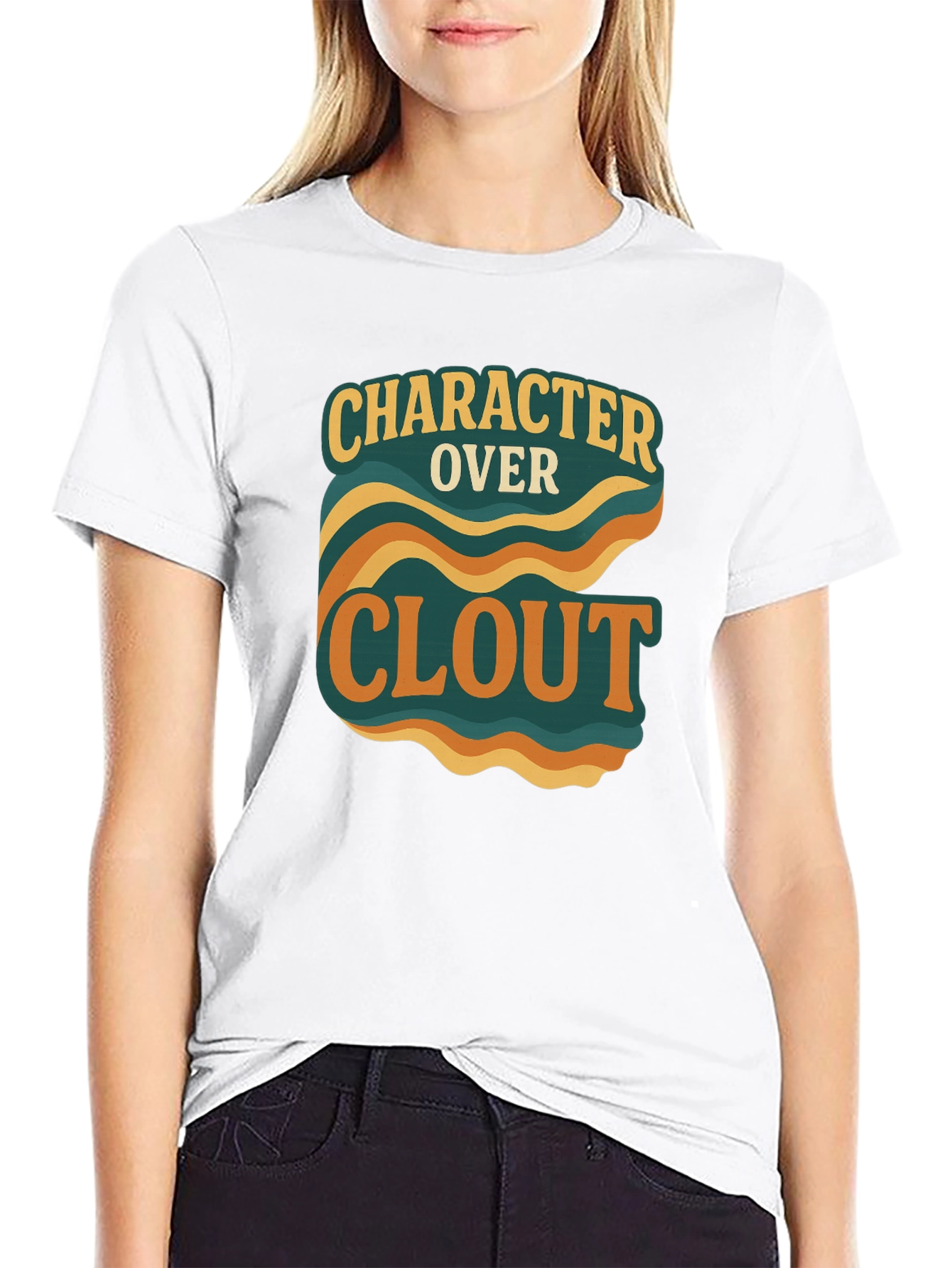Character Over Clout Graphic Tee - Trendy Statement Shirt