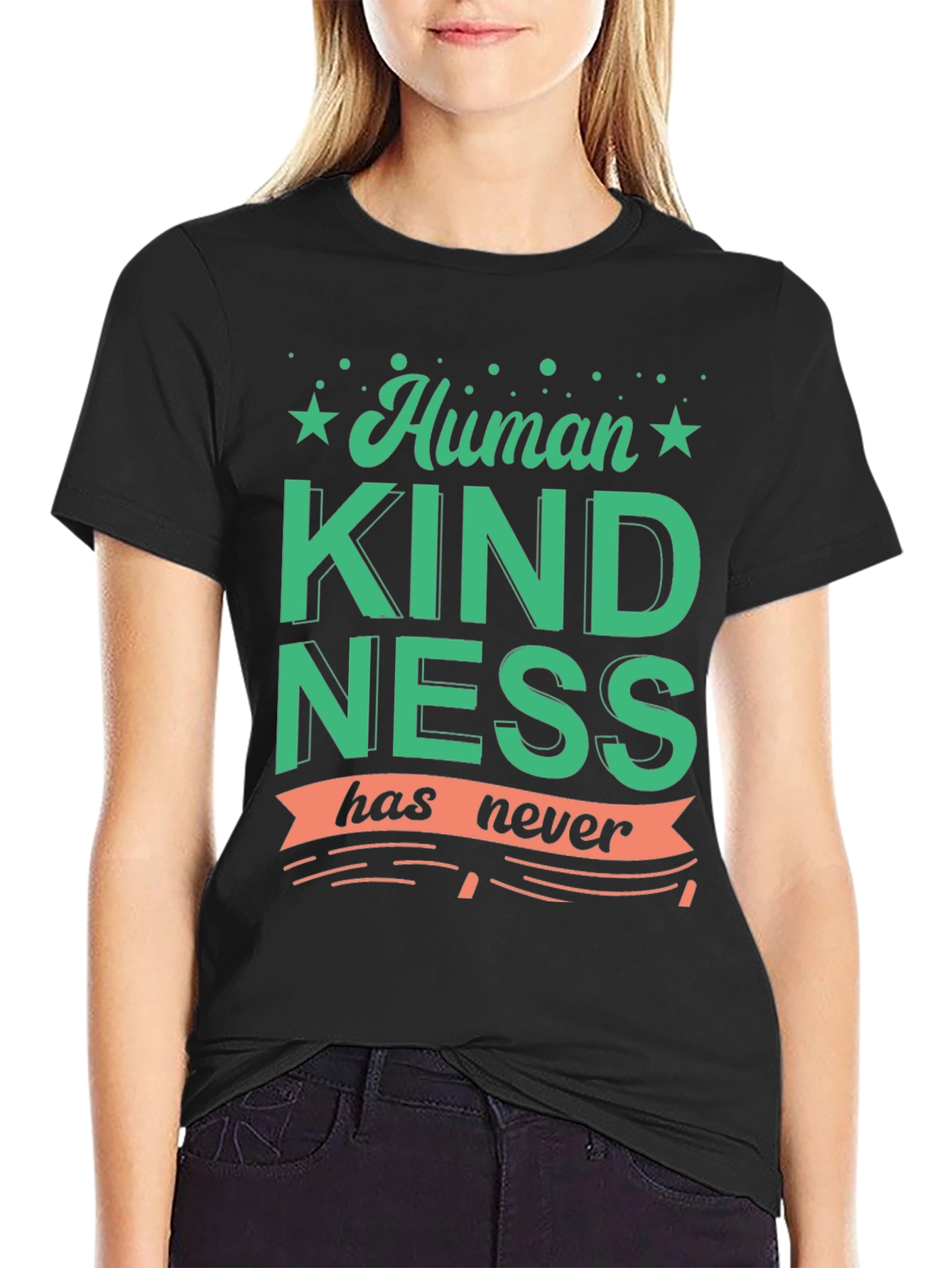 Human Kindness Graphic T-Shirt - Black