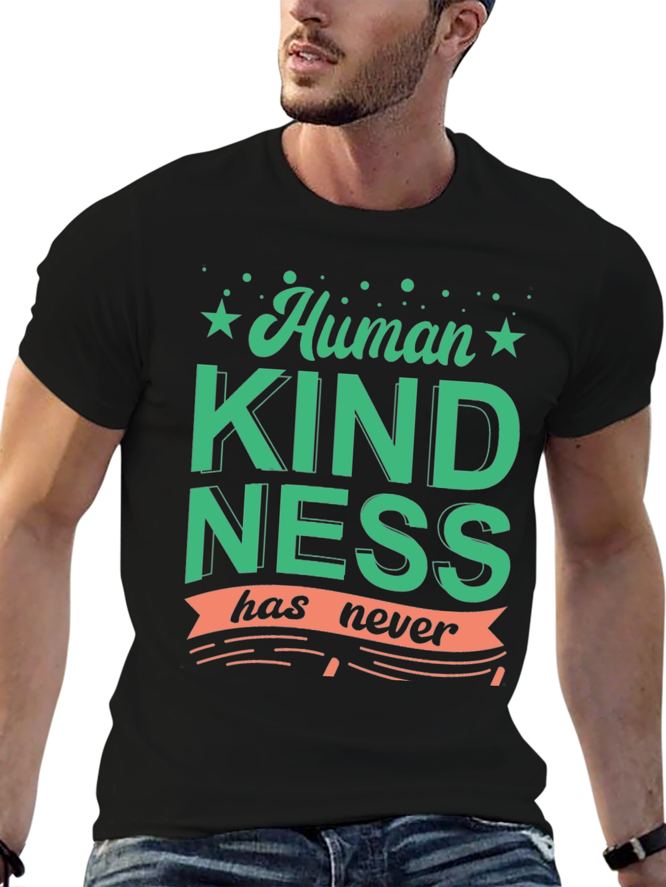 Human Kindness Graphic T-Shirt - Black