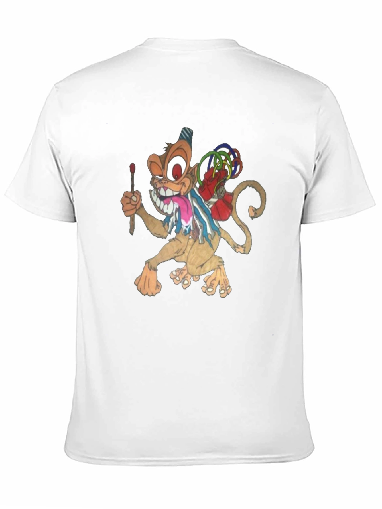 Cartoon Monkey Graphic Print T-Shirt