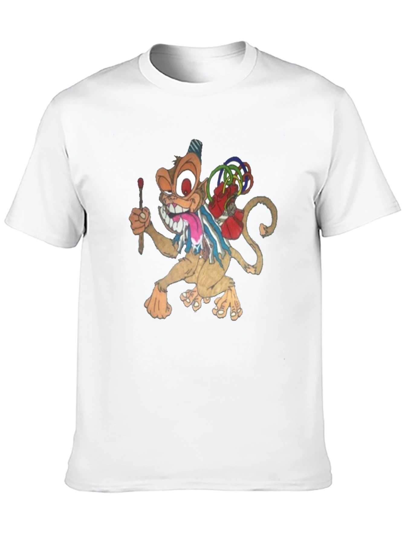 Cartoon Monkey Graphic Print T-Shirt