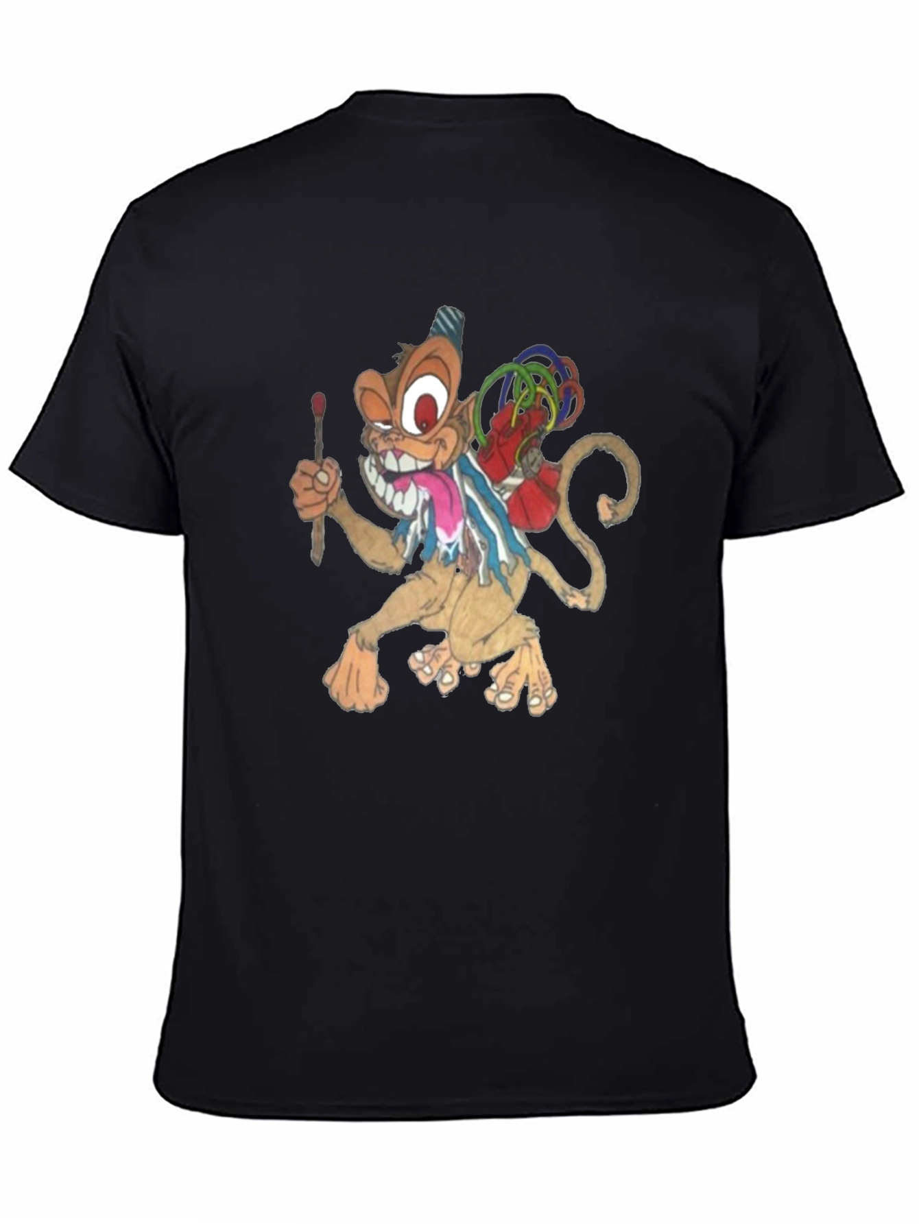 Cartoon Monkey Graphic Print T-Shirt