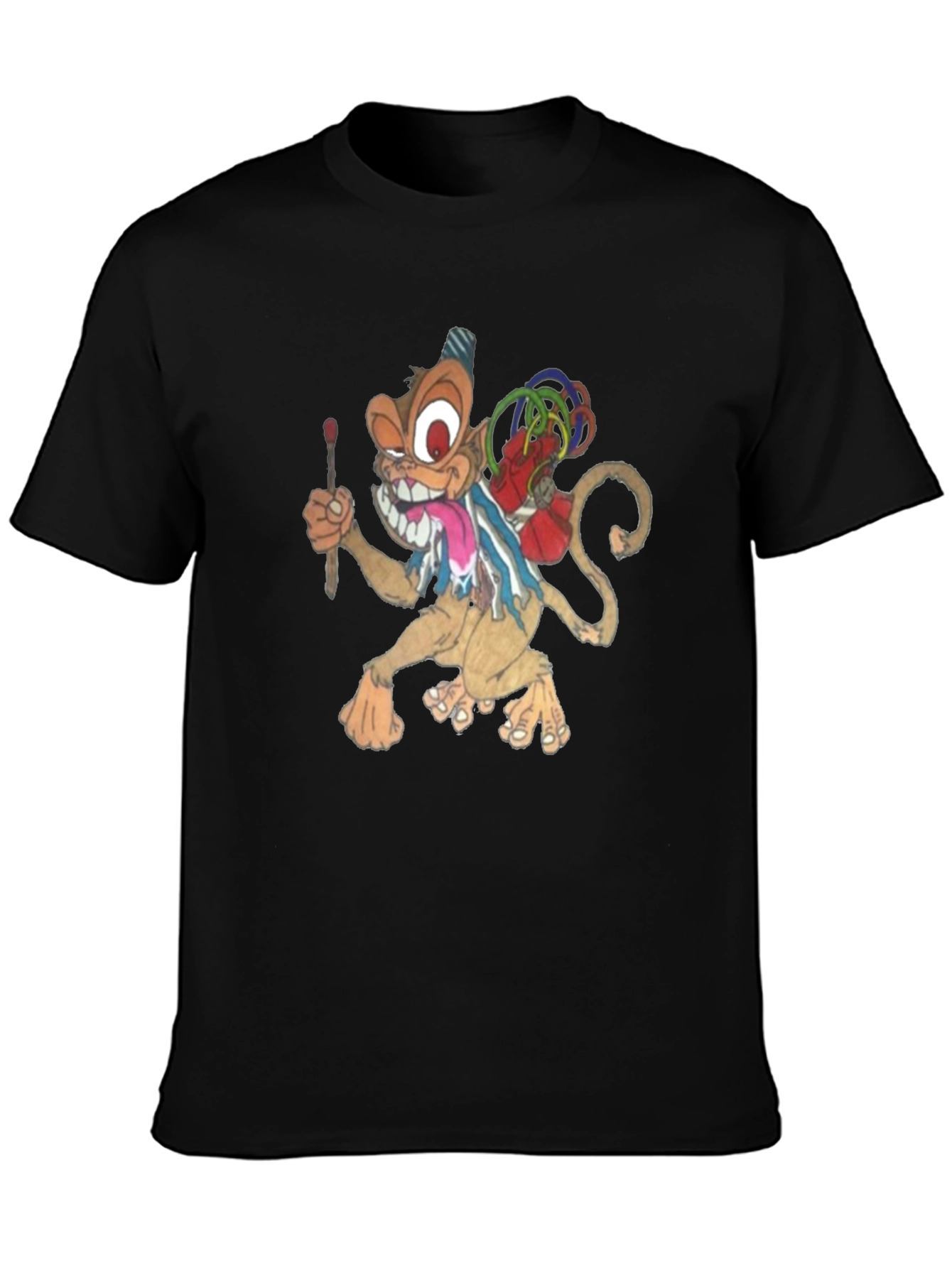Cartoon Monkey Graphic Print T-Shirt