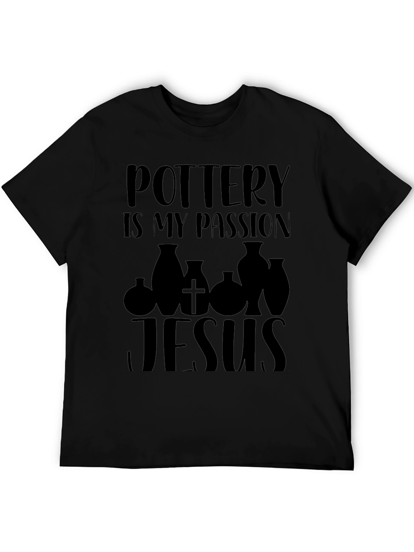 Pottery & Jesus Graphic T-Shirt - Black