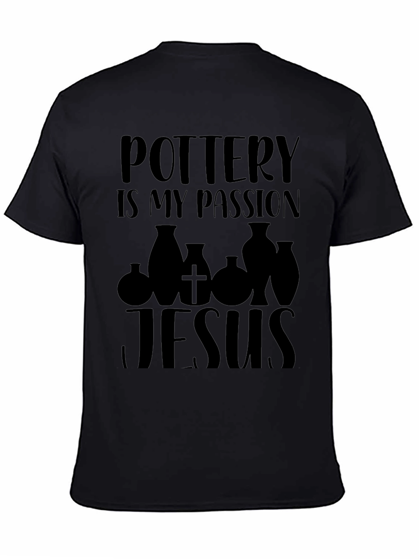 Pottery & Jesus Graphic T-Shirt - Black