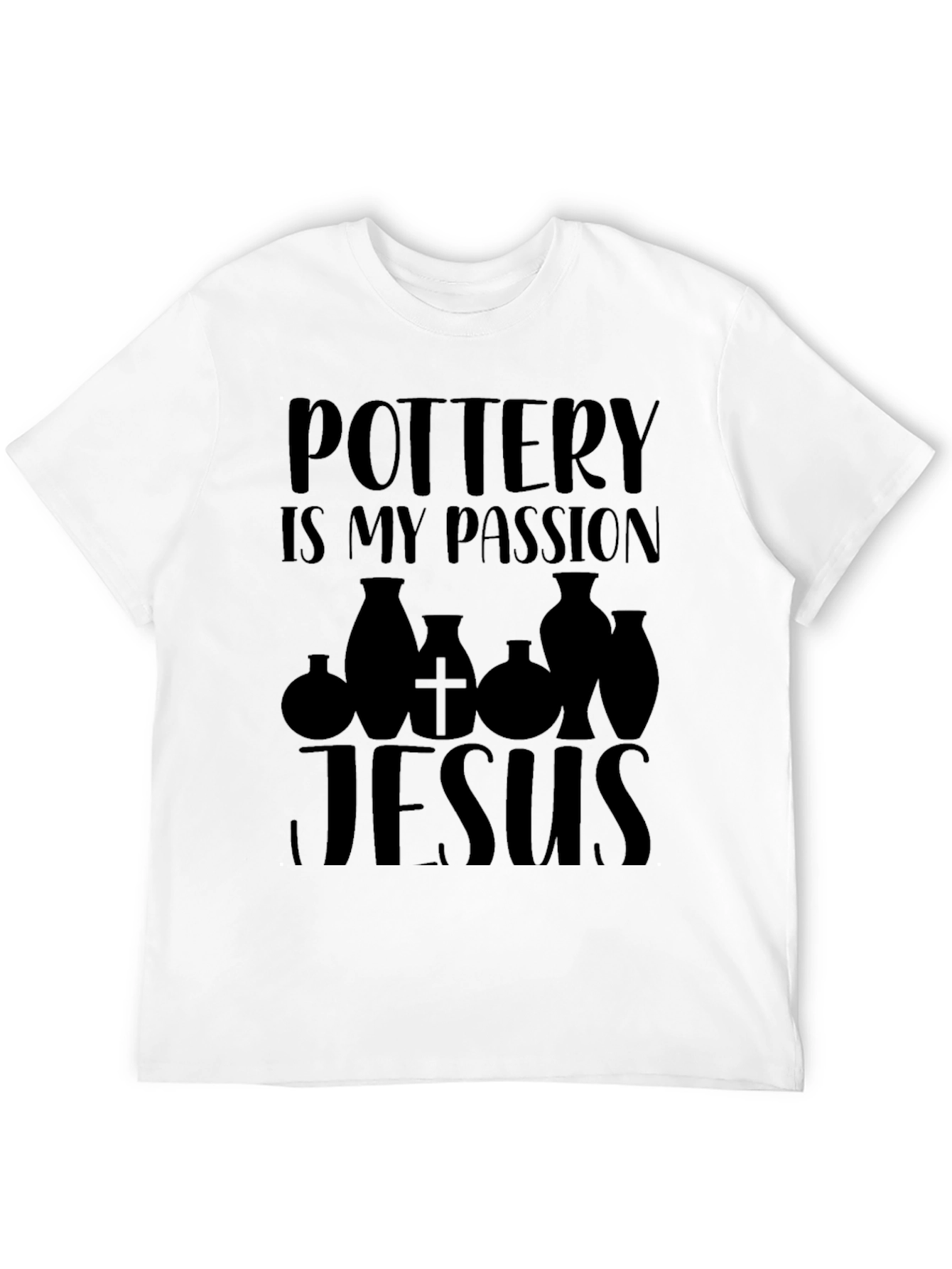 Pottery & Jesus Graphic T-Shirt - Black