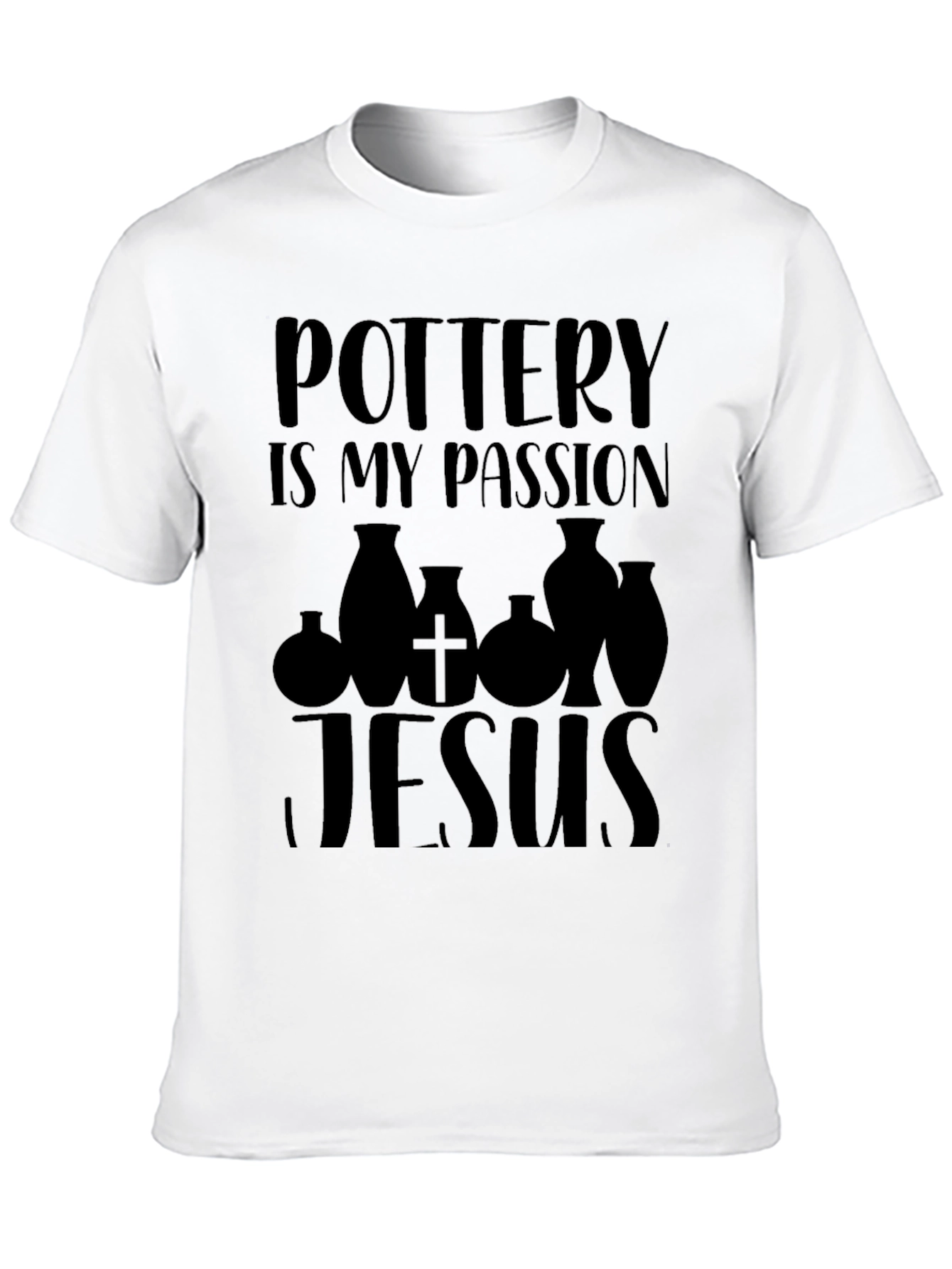 Pottery & Jesus Graphic T-Shirt - Black