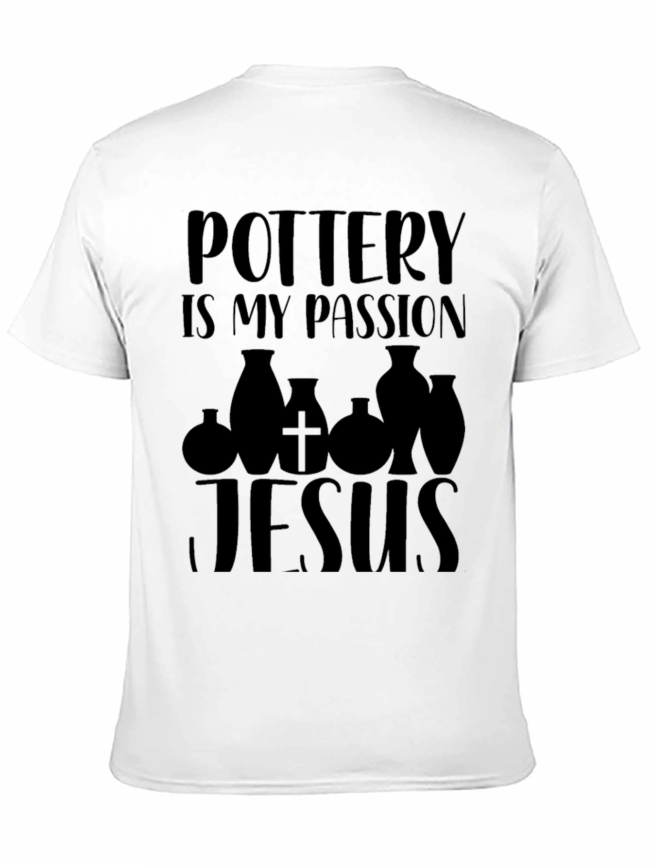Pottery & Jesus Graphic T-Shirt - Black