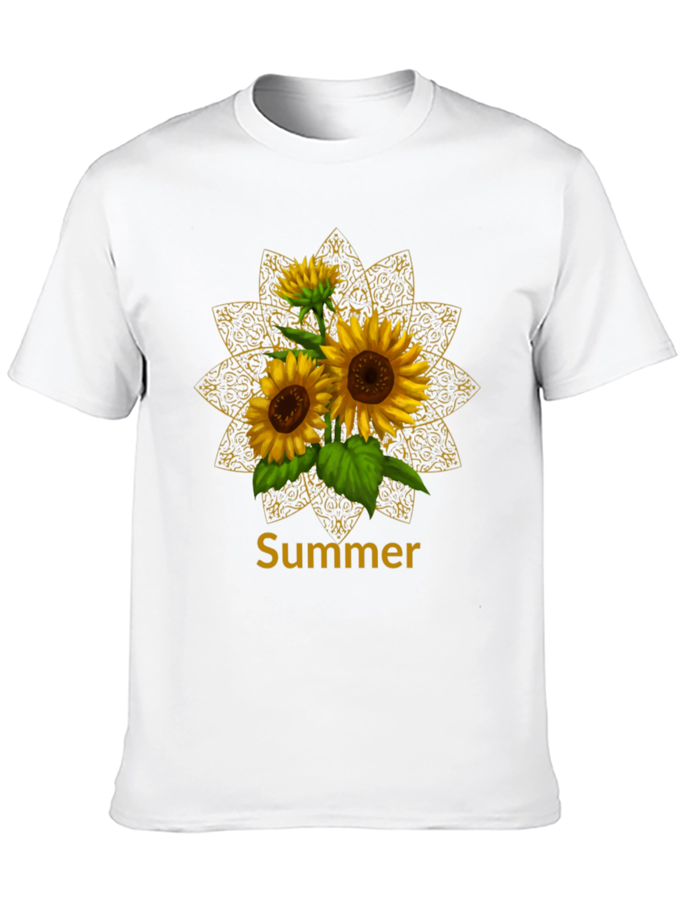 Sunflower Summer Mandala Graphic Tee