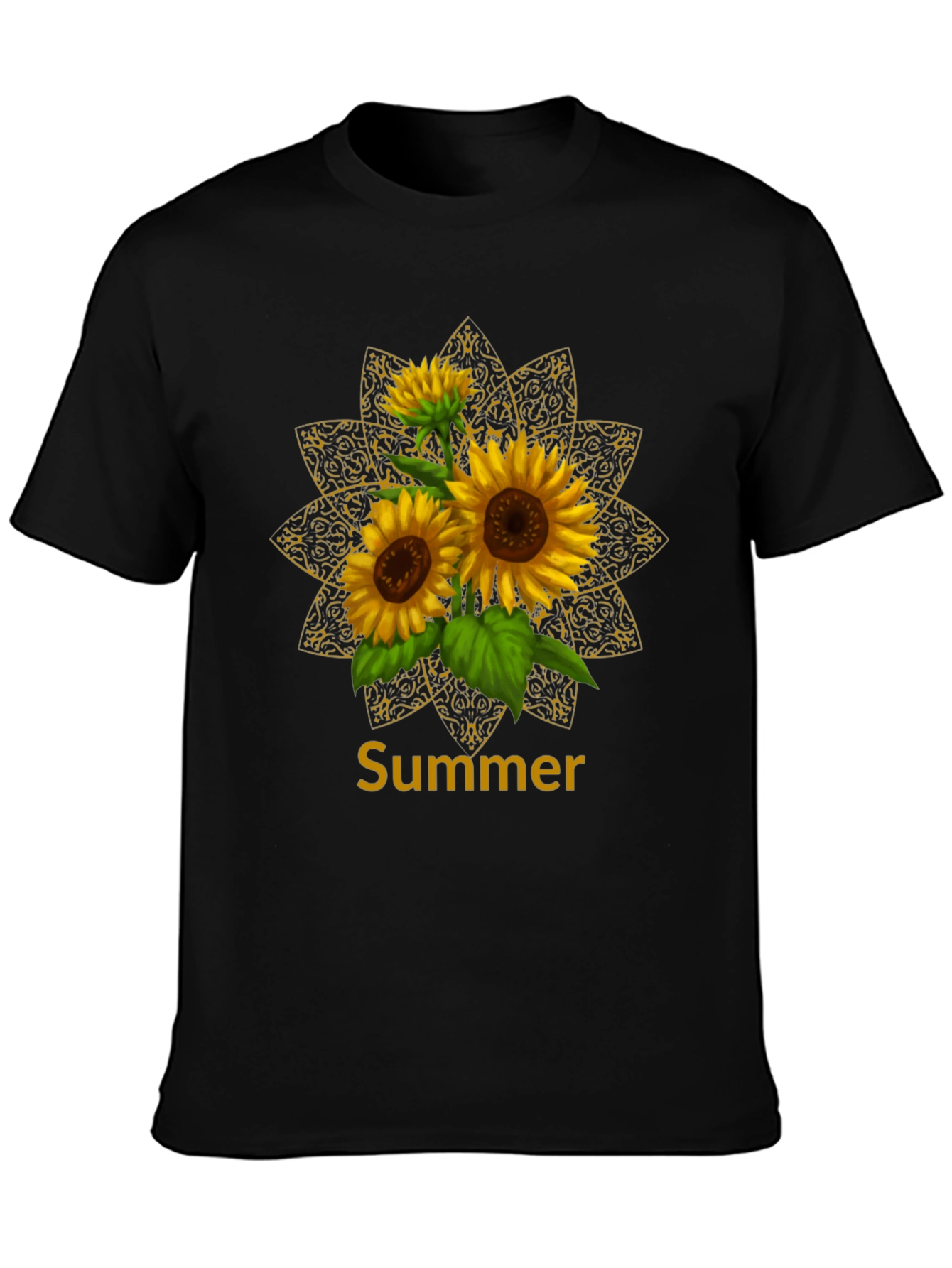 Sunflower Summer Mandala Graphic Tee