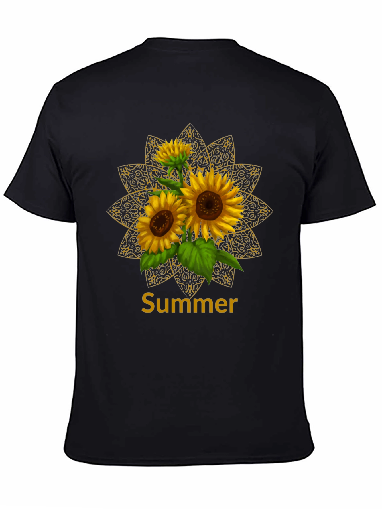 Sunflower Summer Mandala Graphic Tee