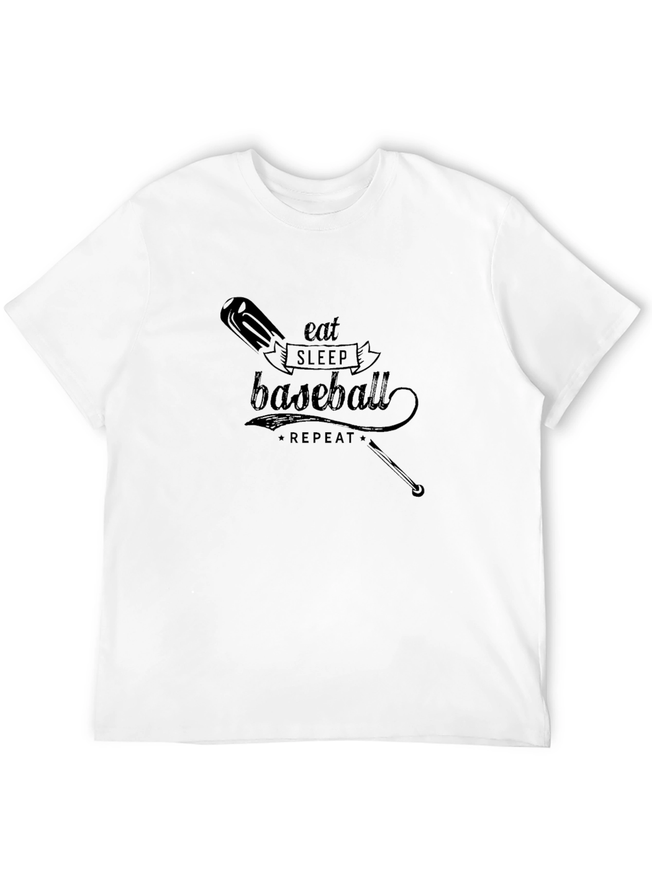 Eat Sleep Baseball Repeat Graphic T-Shirt