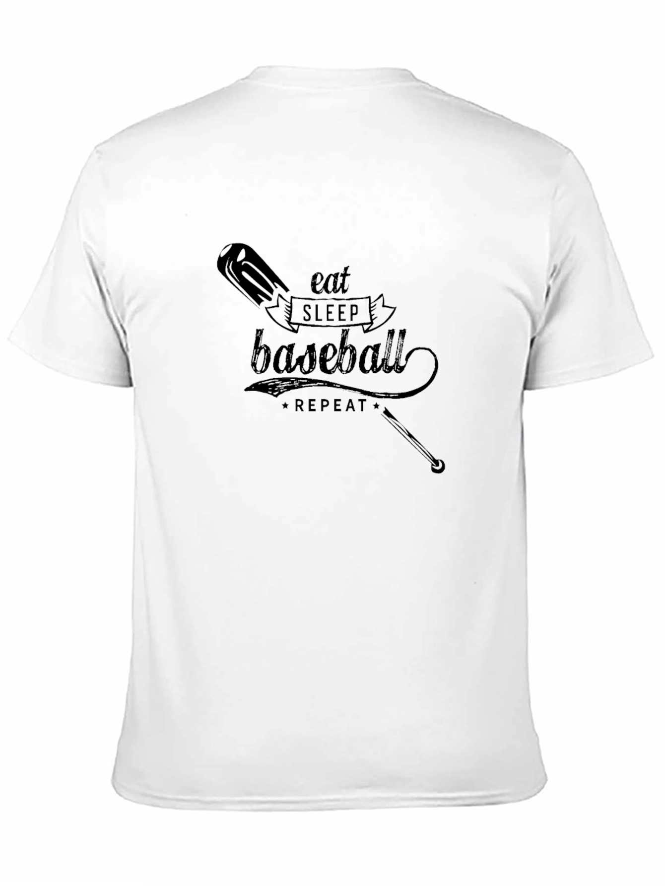 Eat Sleep Baseball Repeat Graphic T-Shirt