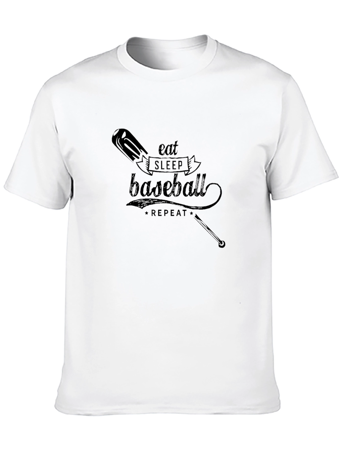 Eat Sleep Baseball Repeat Graphic T-Shirt