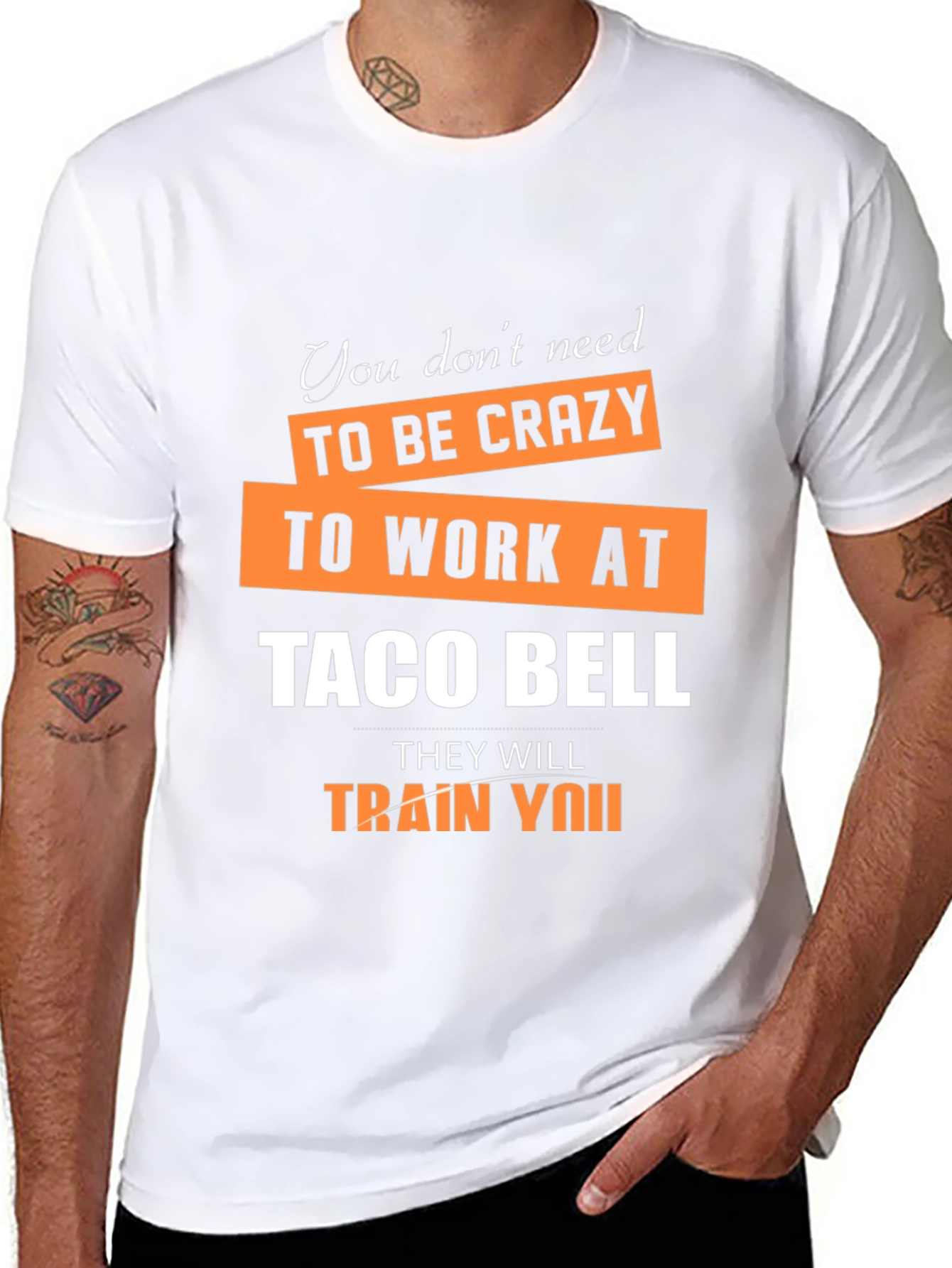 Crazy Taco Bell Employee Humor Graphic T-Shirt