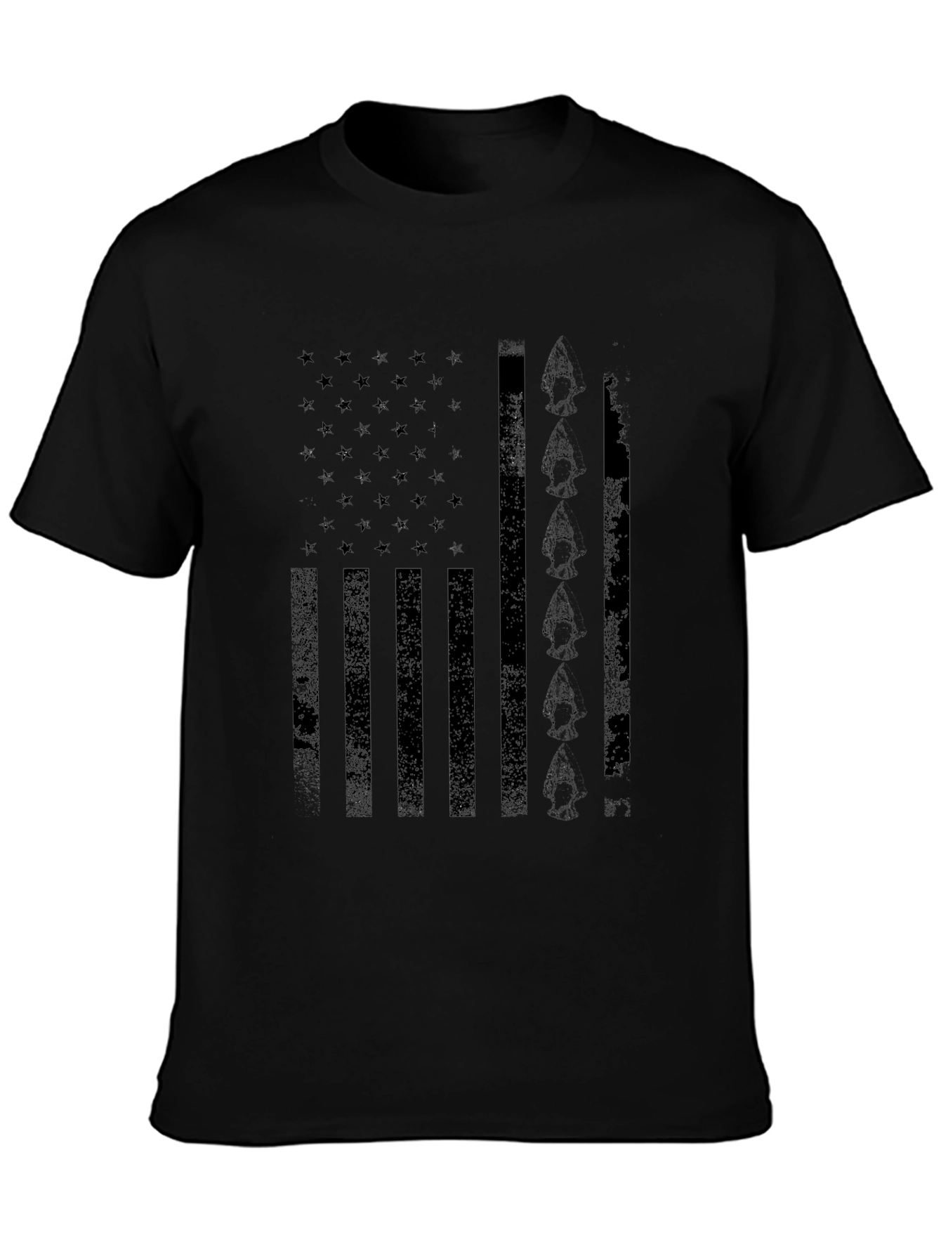 Distressed American Flag Fishing T-Shirt