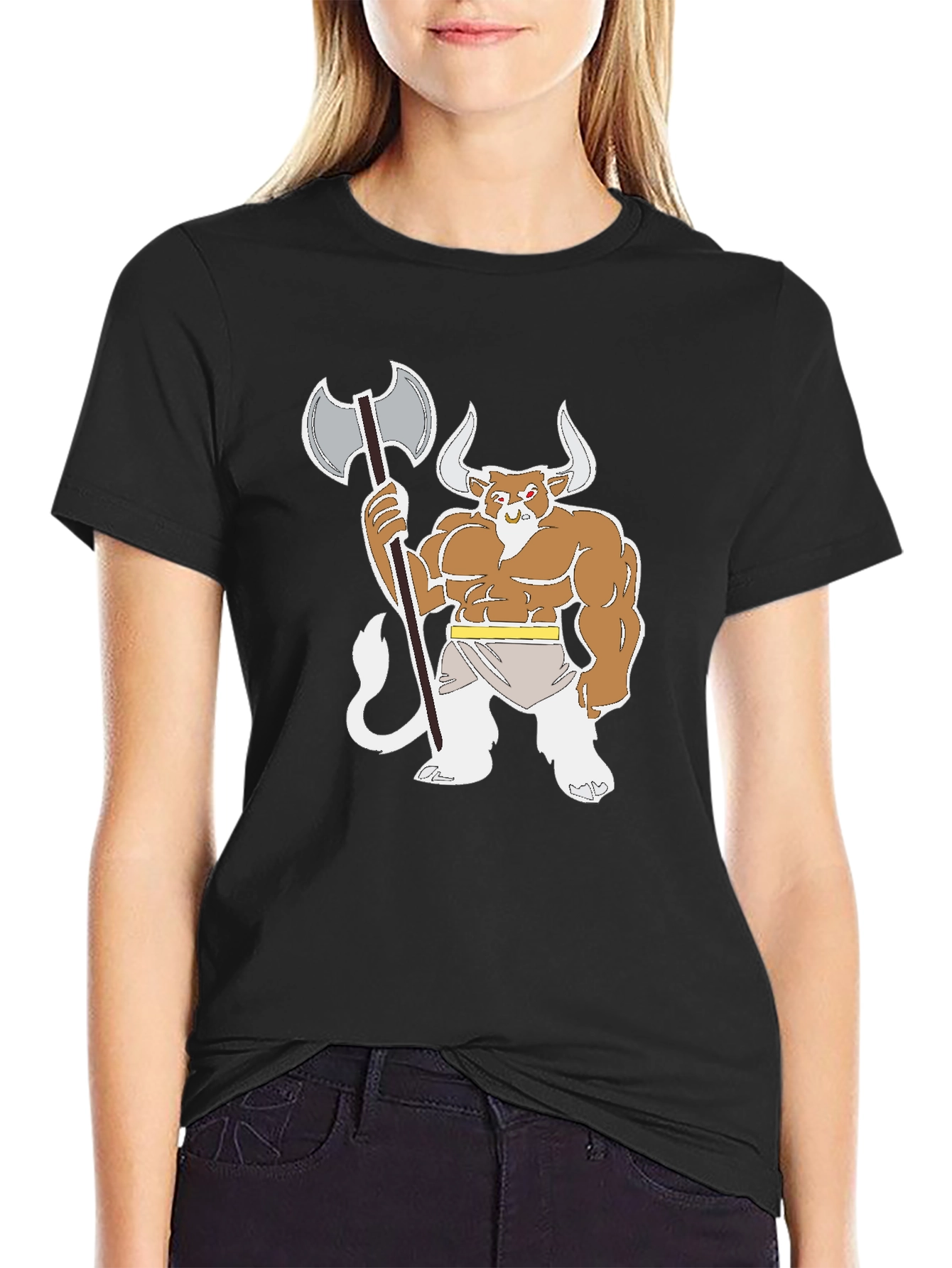 Minotaur Warrior Black T-Shirt