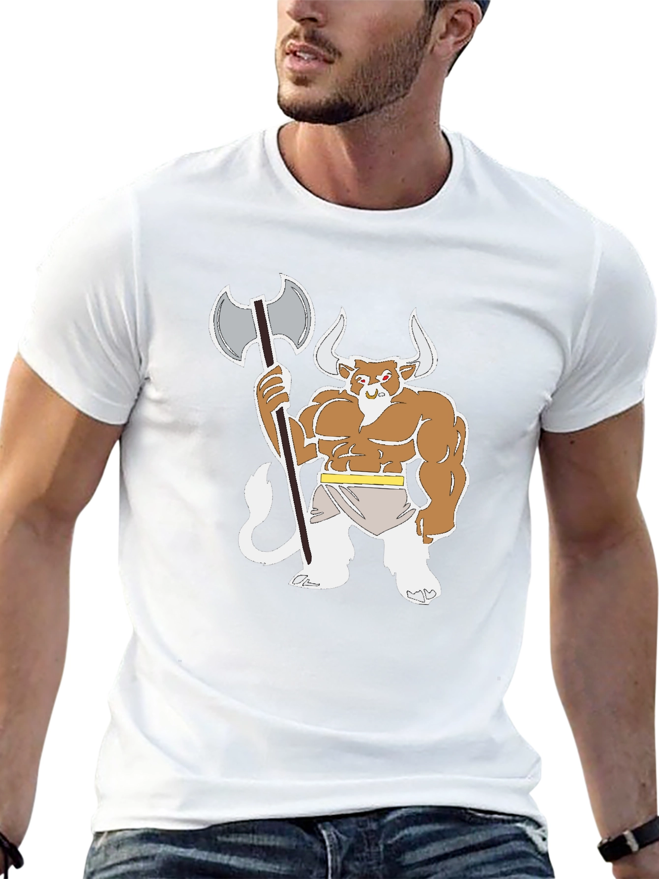 Minotaur Warrior Black T-Shirt