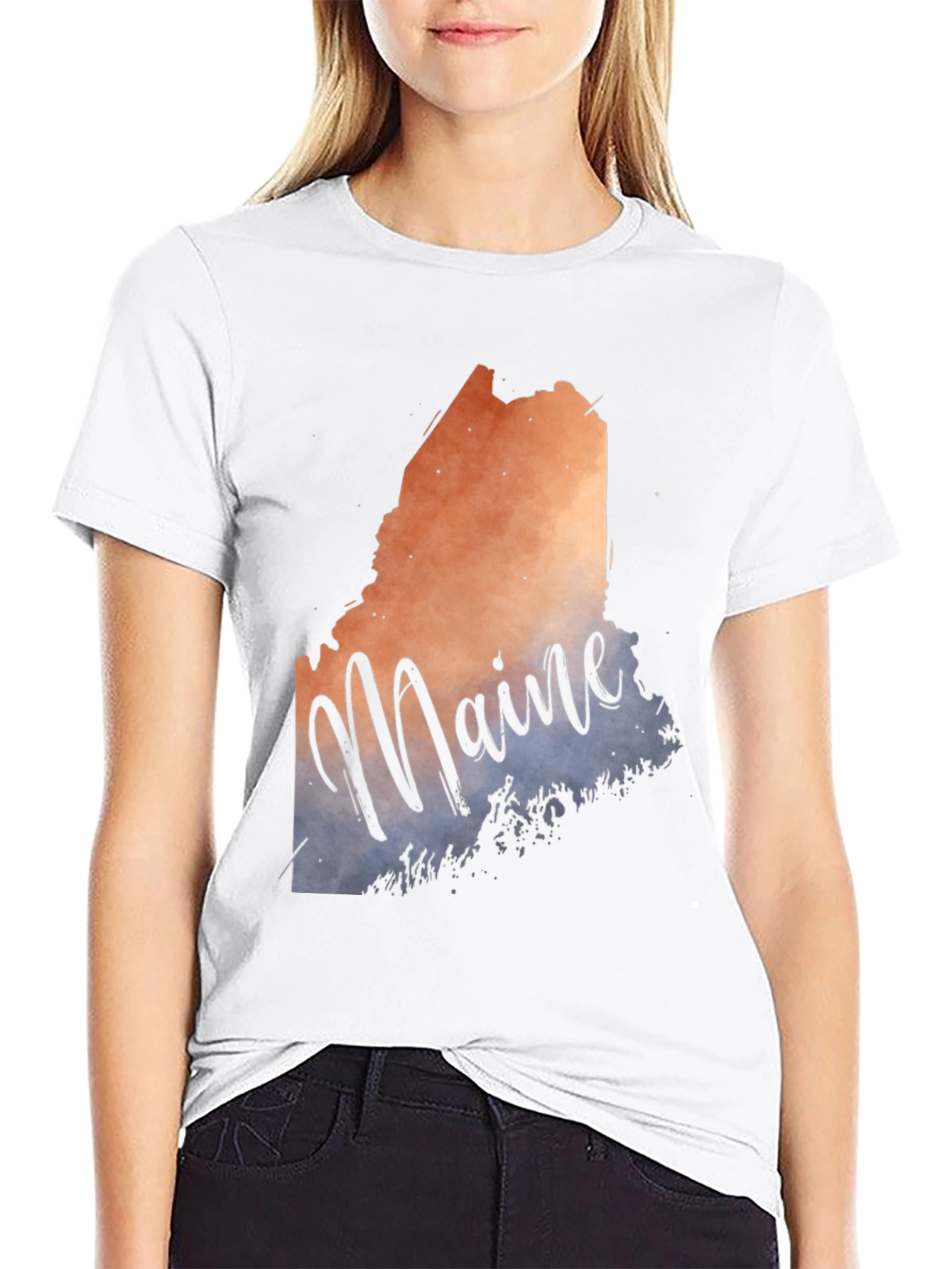 Maine State Graphic T-Shirt - Stylish Crew Neck Tee