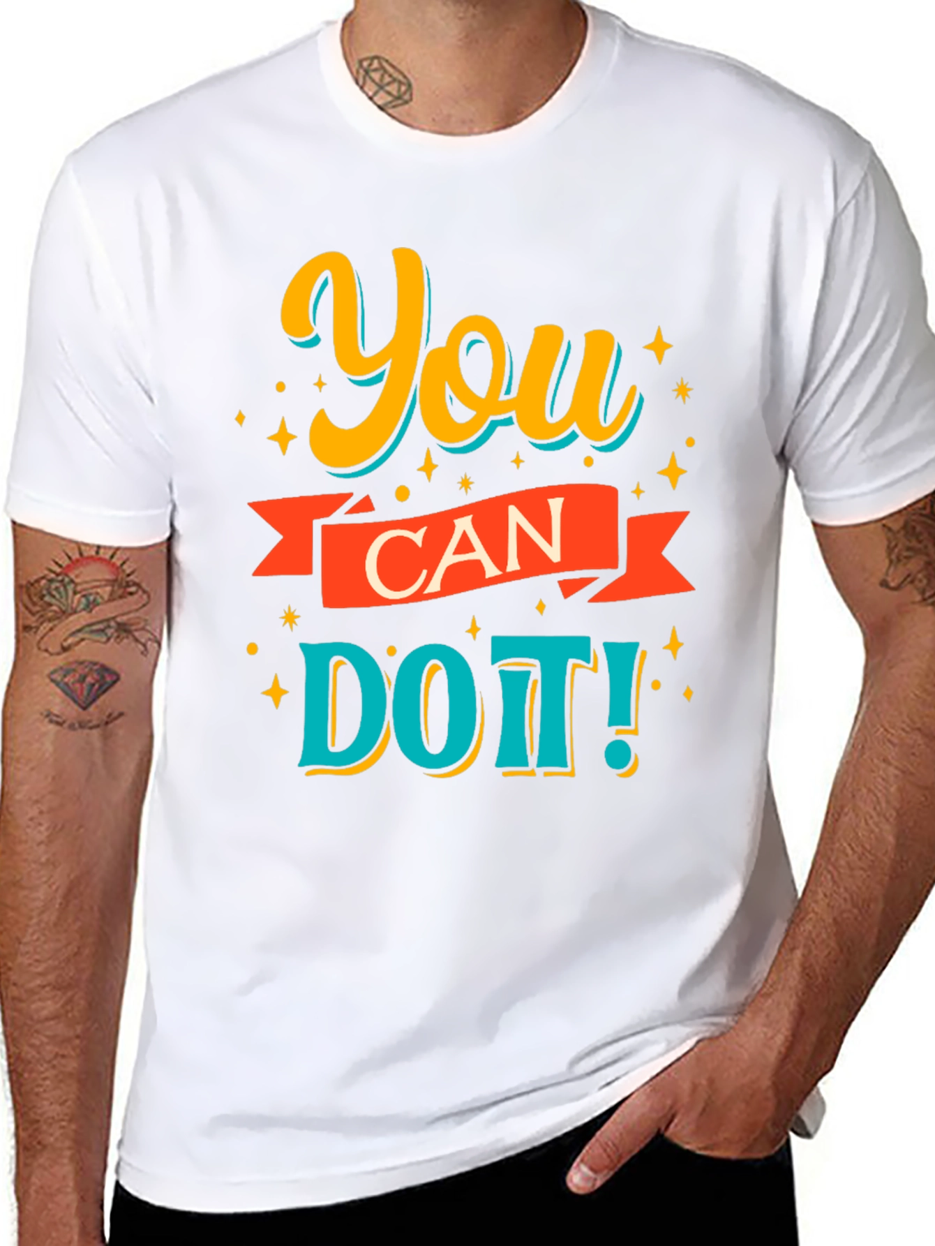 You Can Do It! Graphic Print T-Shirt
