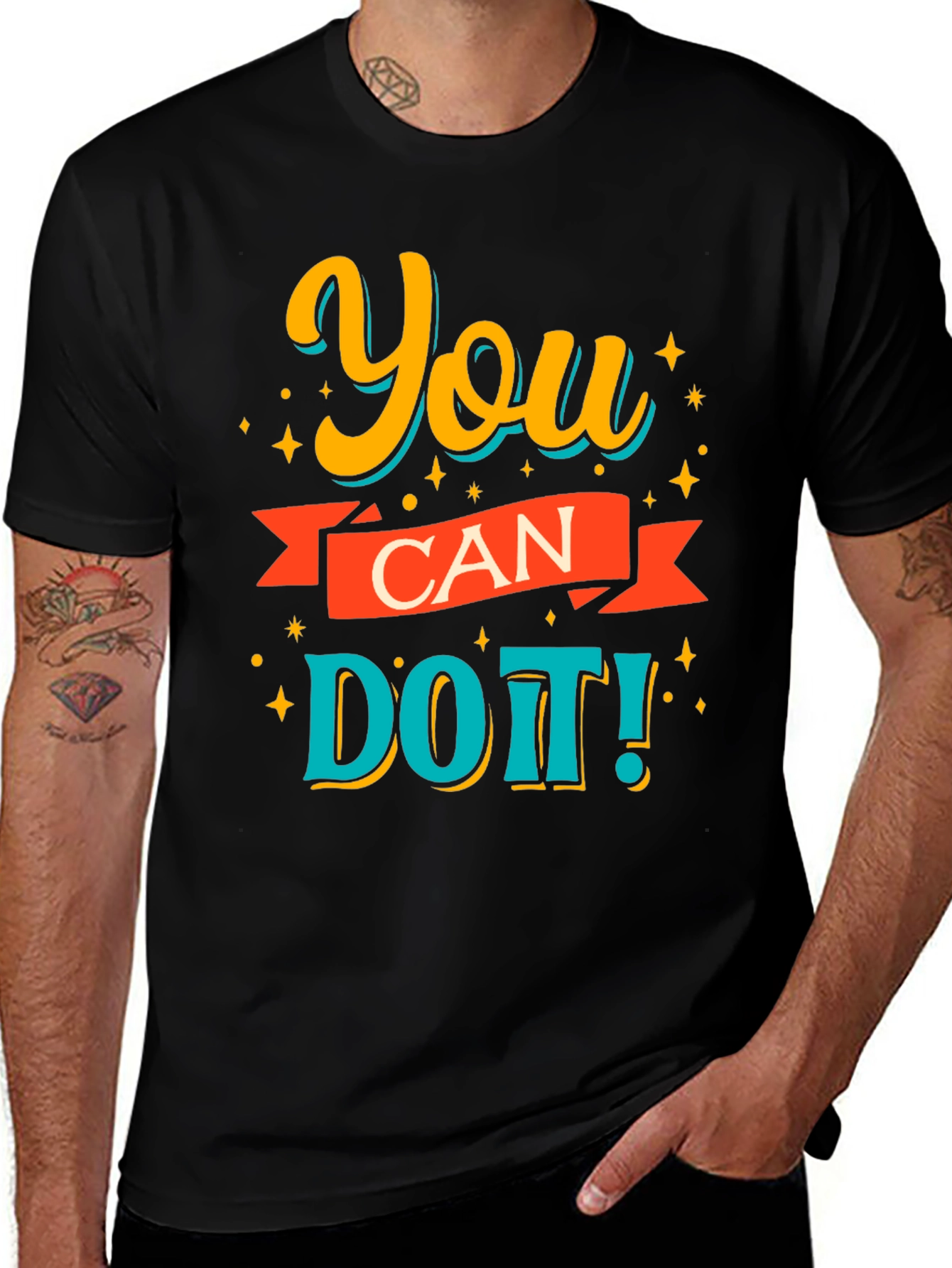You Can Do It! Graphic Print T-Shirt