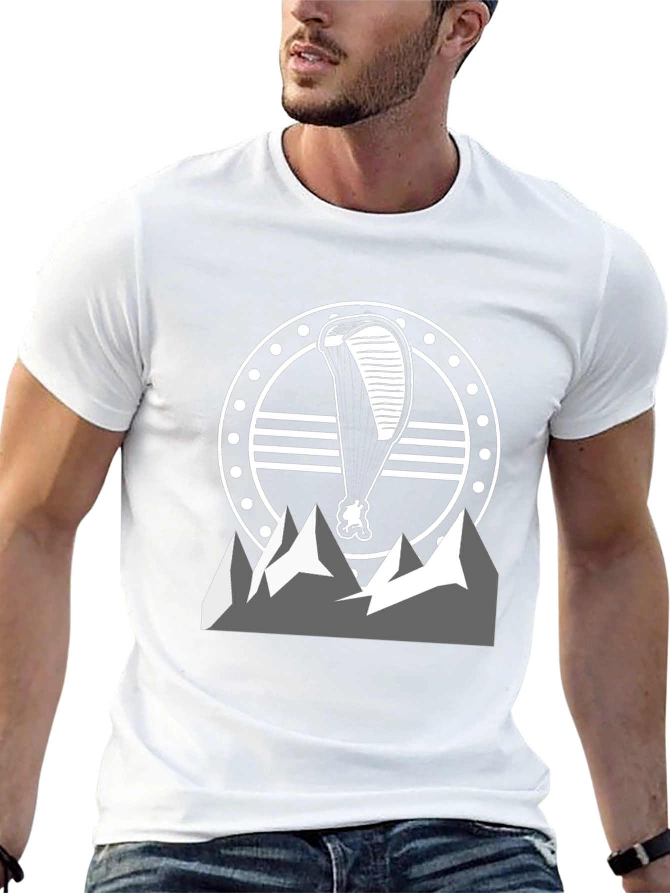 Paragliding Mountain Graphic T-Shirt