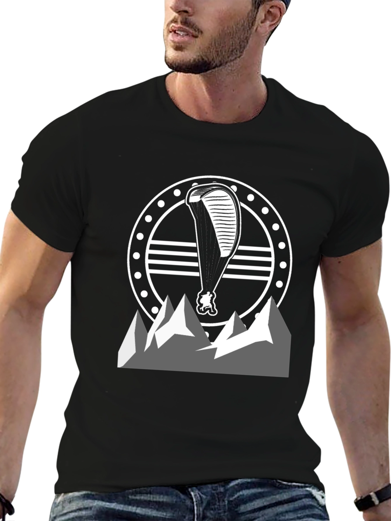 Paragliding Mountain Graphic T-Shirt