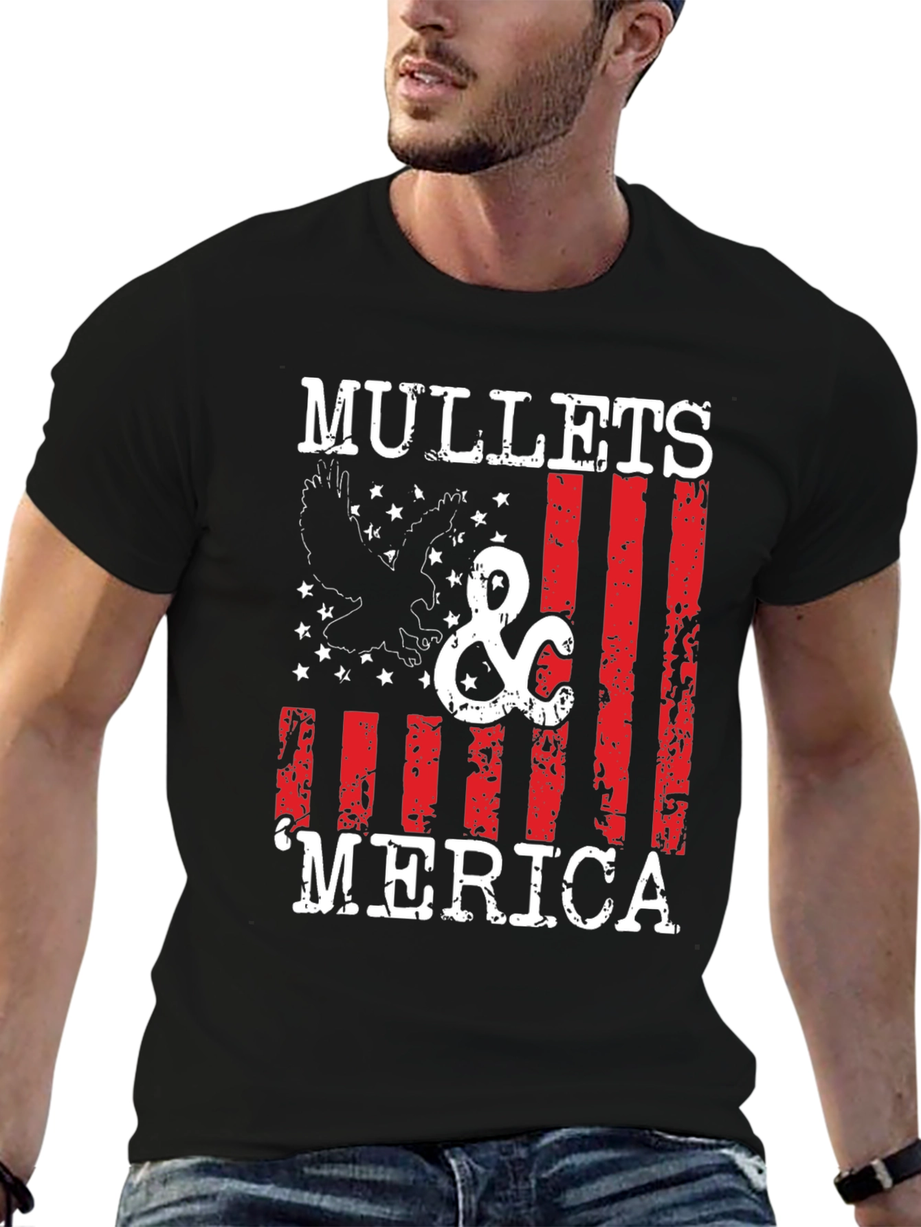 Mullets & Merica Graphic Tee