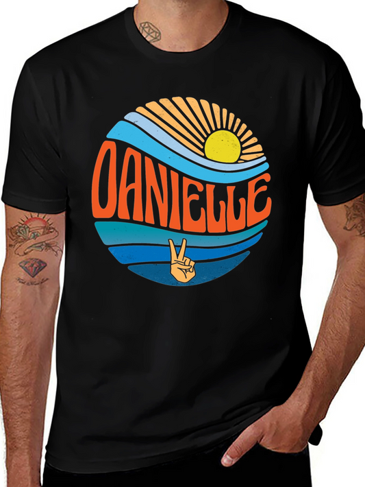 Danielle Peace Sign T-Shirt - Retro Beach Vibes