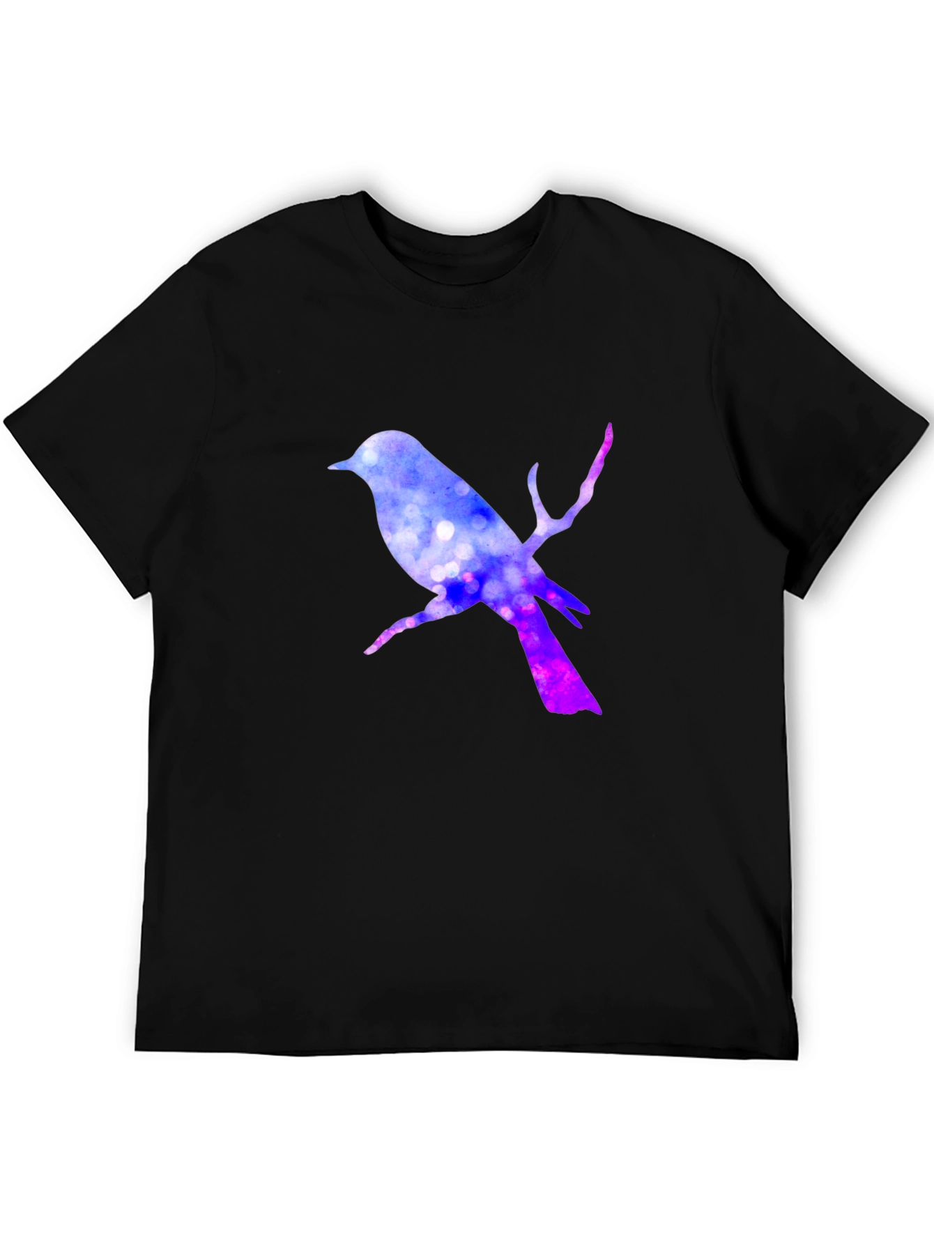 Bird Silhouette T-Shirt - Galaxy Design