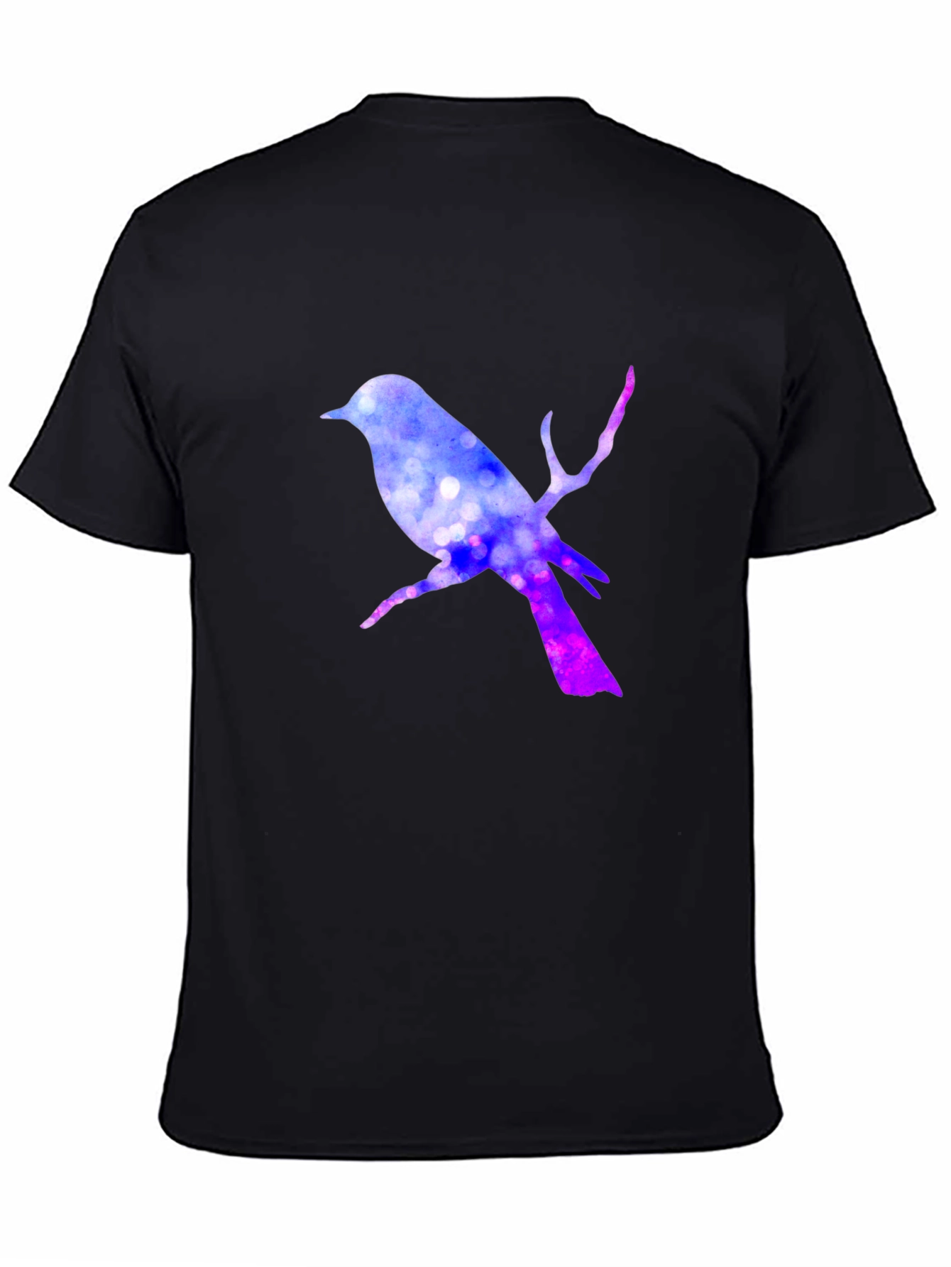 Bird Silhouette T-Shirt - Galaxy Design