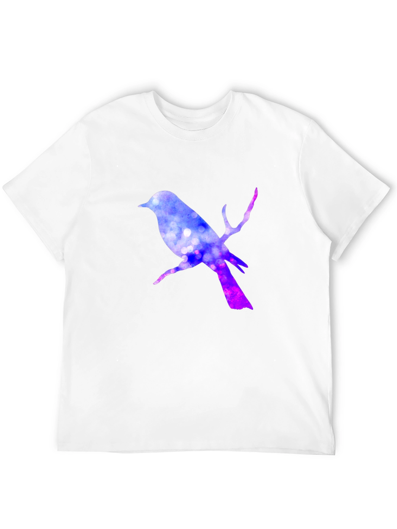 Bird Silhouette T-Shirt - Galaxy Design