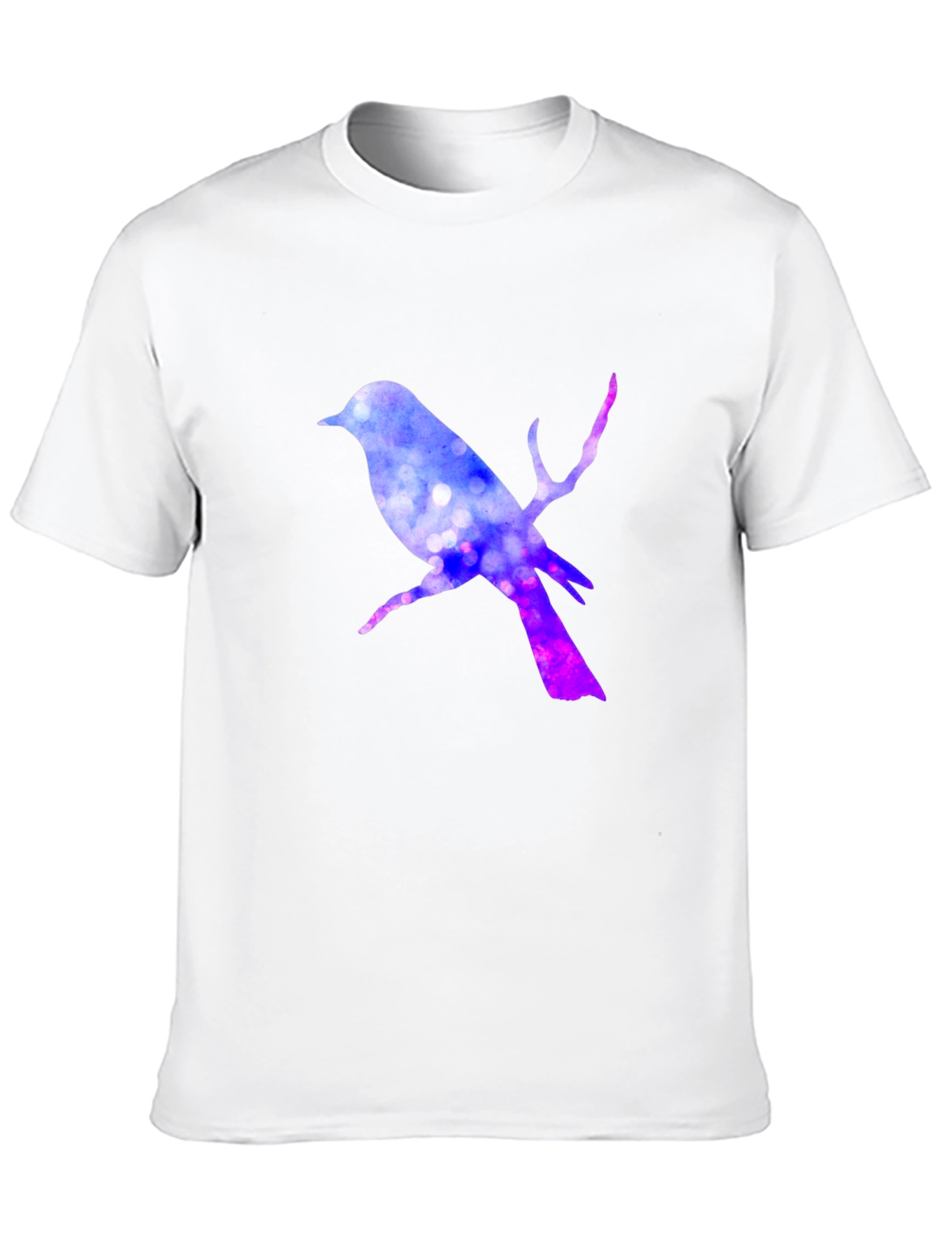 Bird Silhouette T-Shirt - Galaxy Design