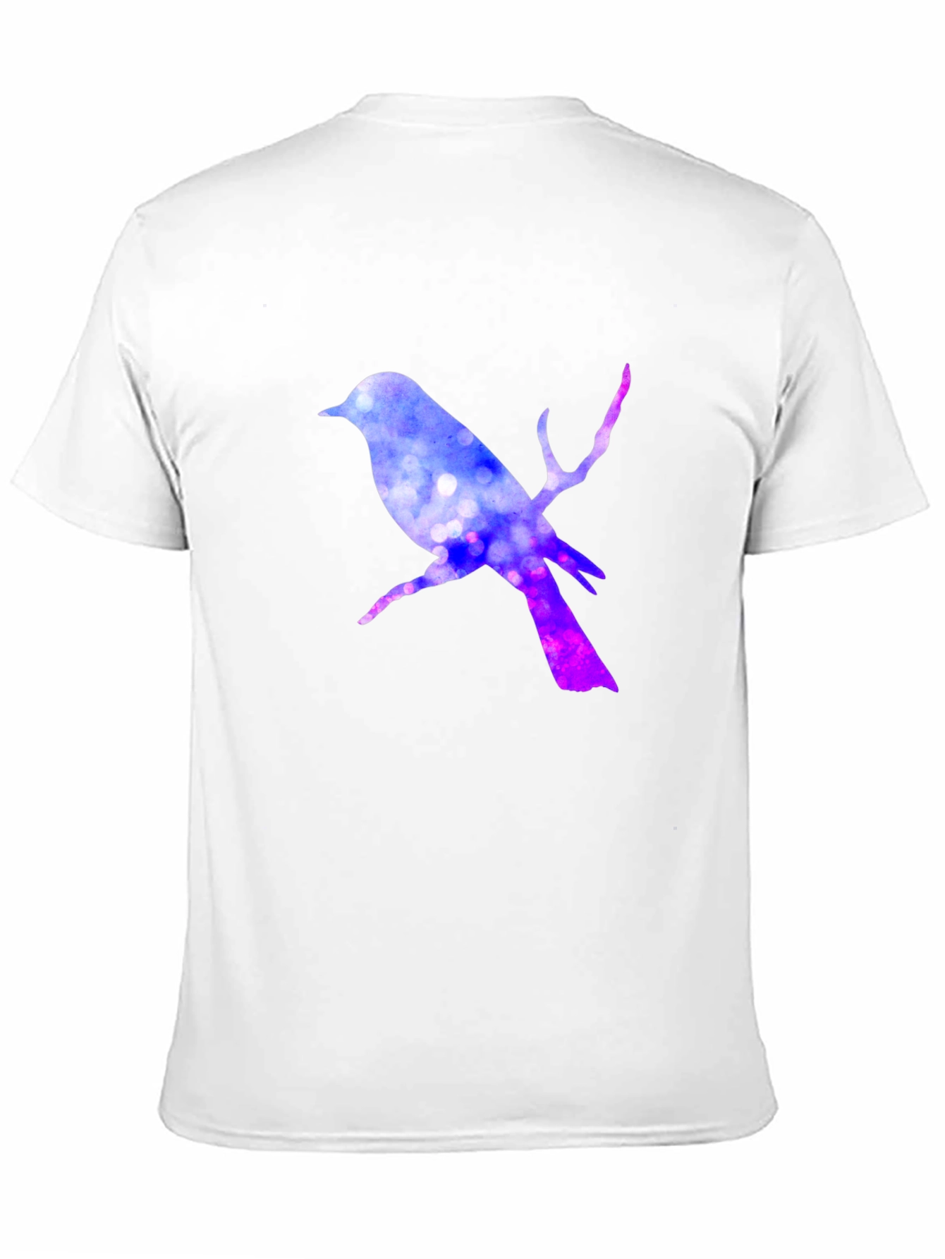 Bird Silhouette T-Shirt - Galaxy Design