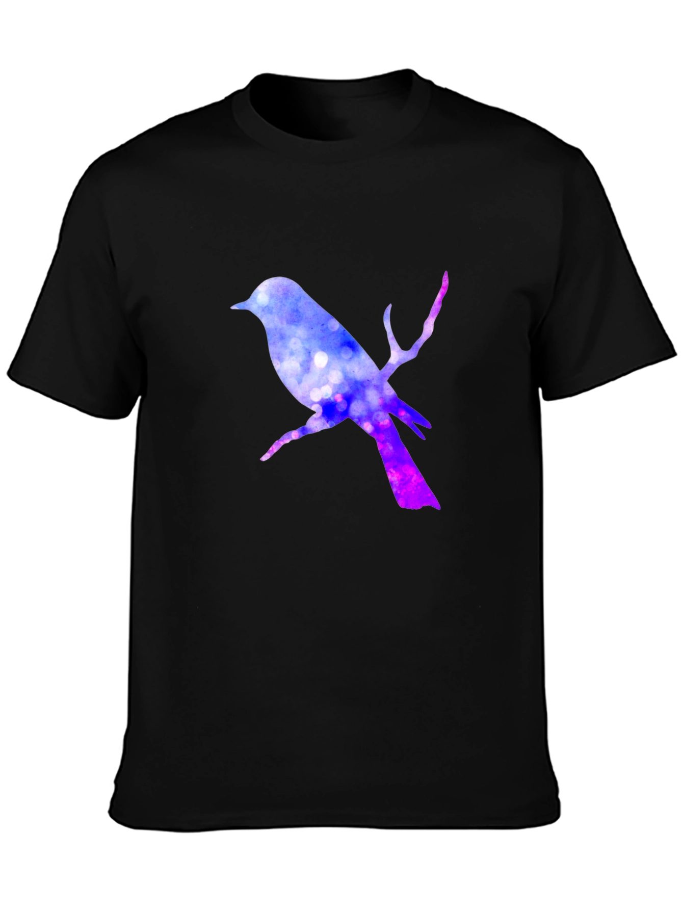 Bird Silhouette T-Shirt - Galaxy Design