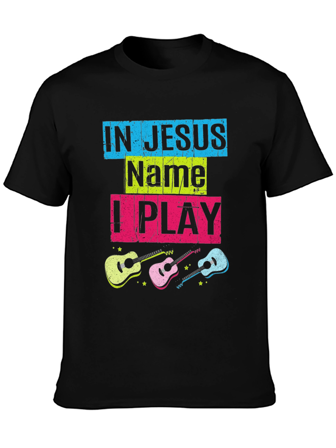 In Jesus Name I Play Guitar T-Shirt